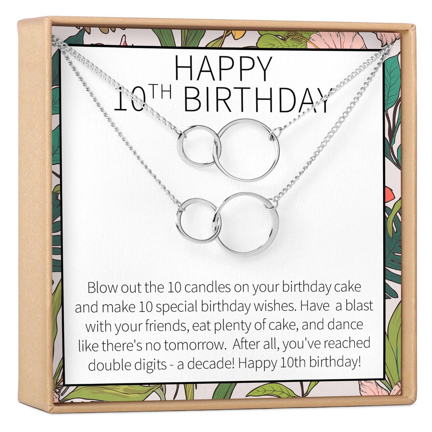 10th Birthday Gift Necklace, Multiple Styles