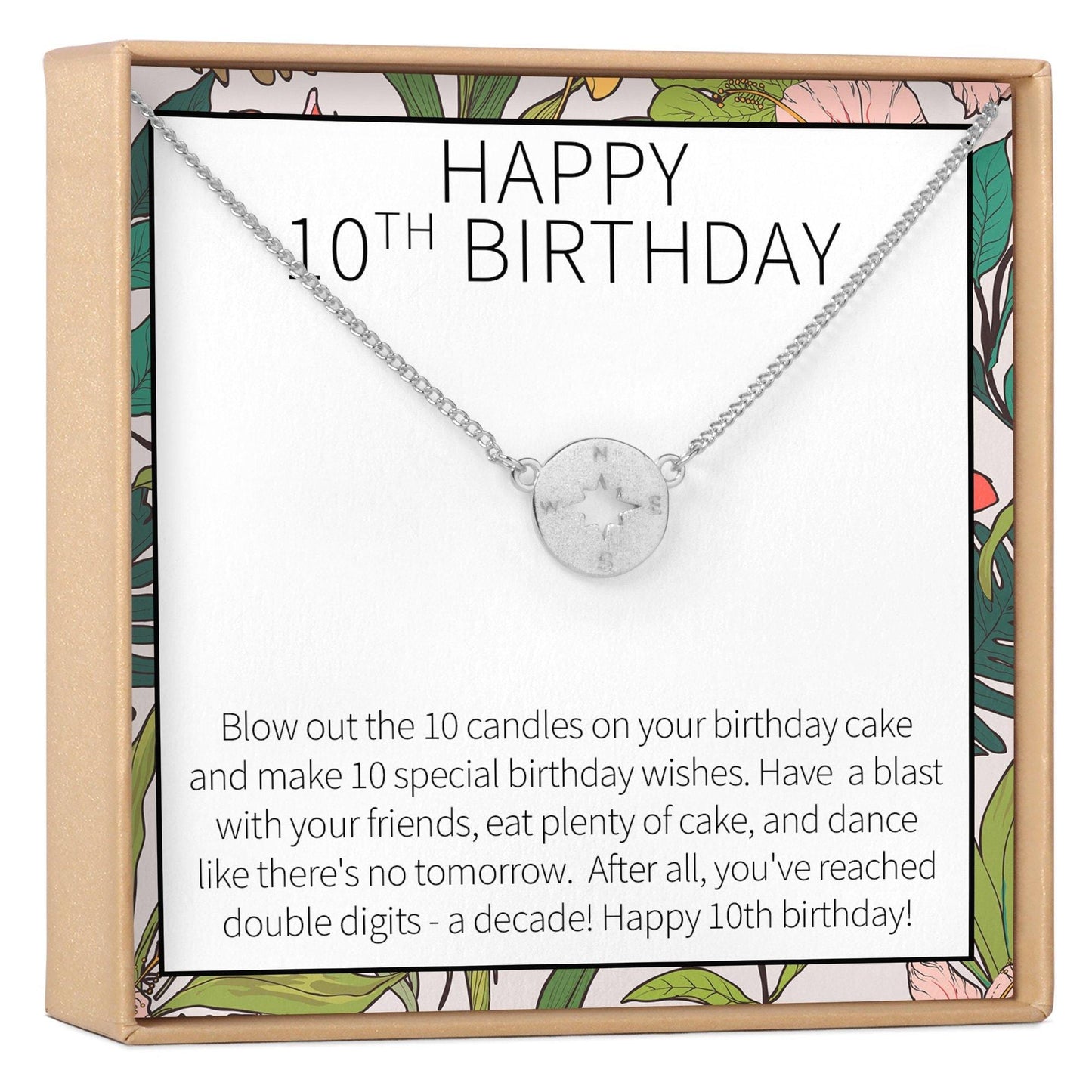 10th Birthday Gift Necklace, Multiple Styles