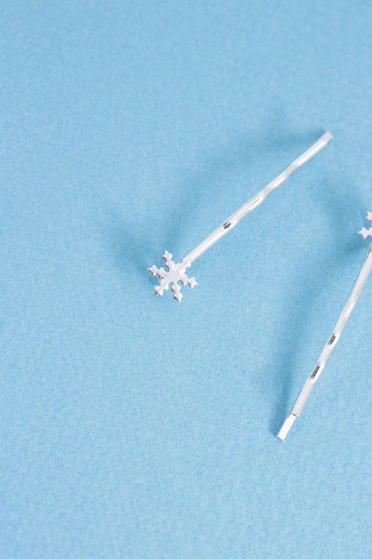Snowflake Hair Pins | Silver