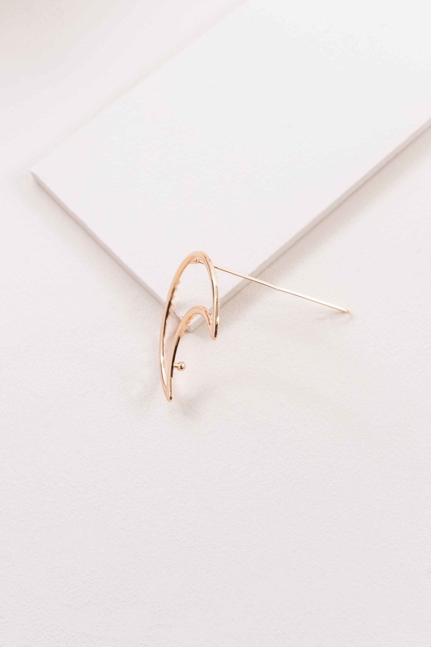 Crescent Moon Hair Clip | Gold