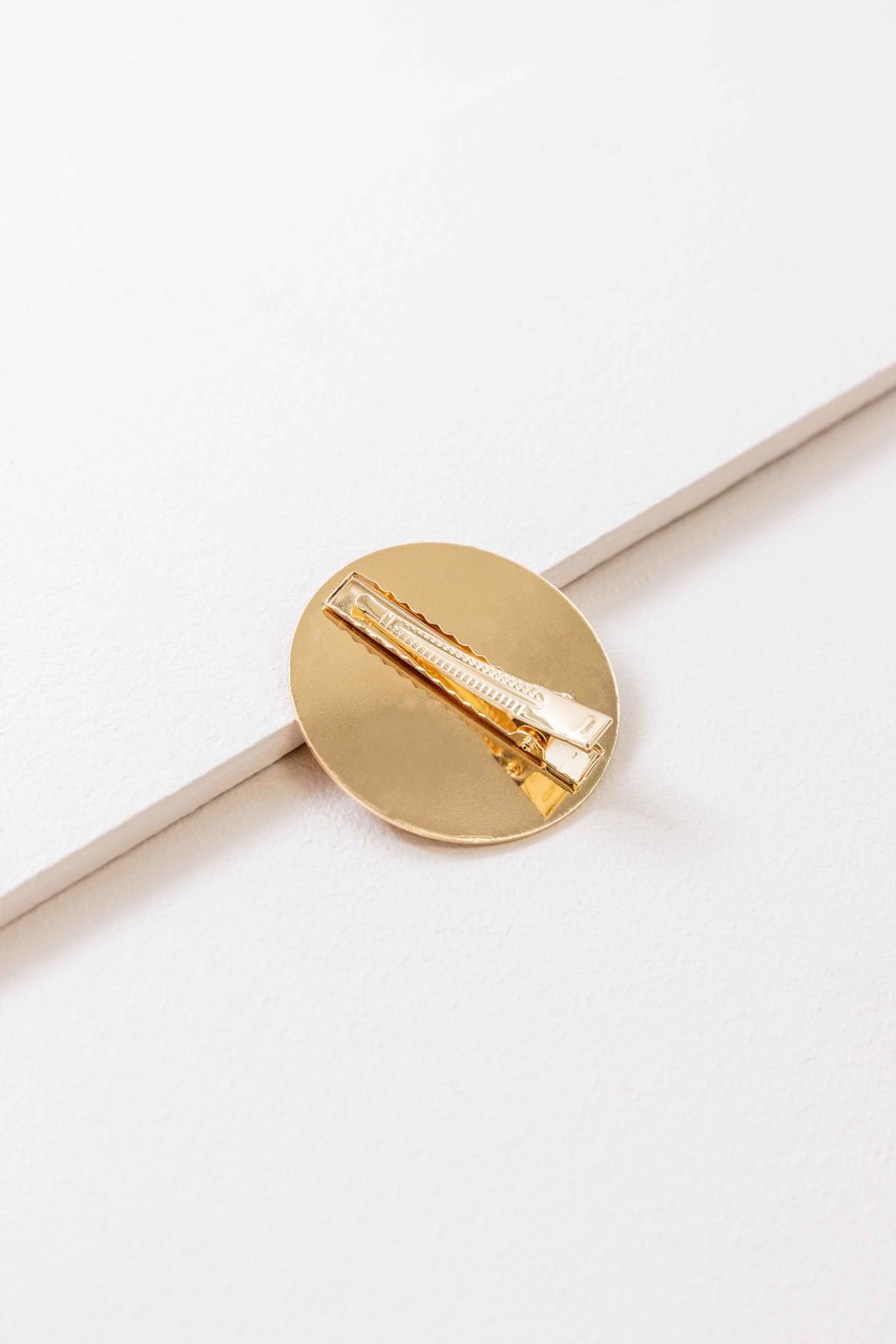 Bold Gold Circle Hair Clip
