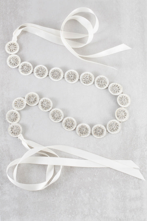 Round Crystal Bridal Belt