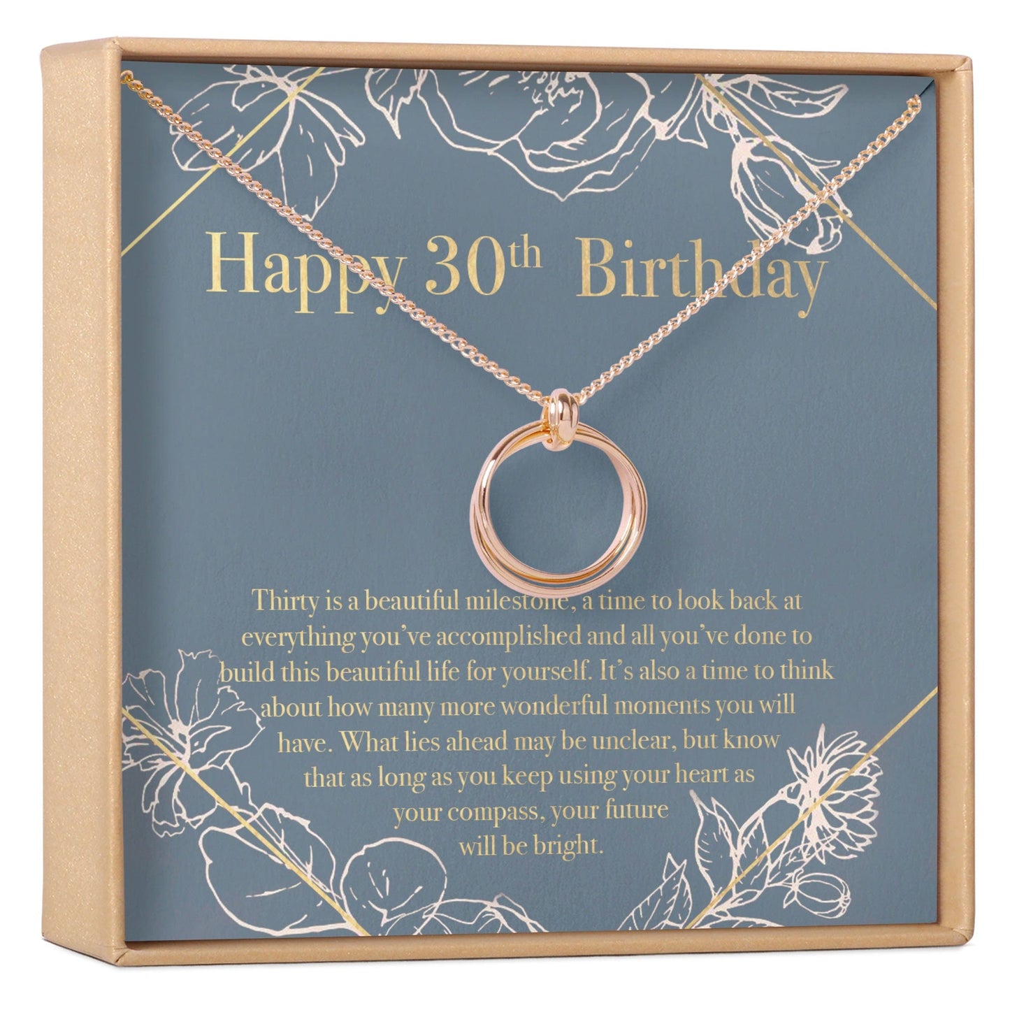 30th Birthday Necklace, Multiple Styles