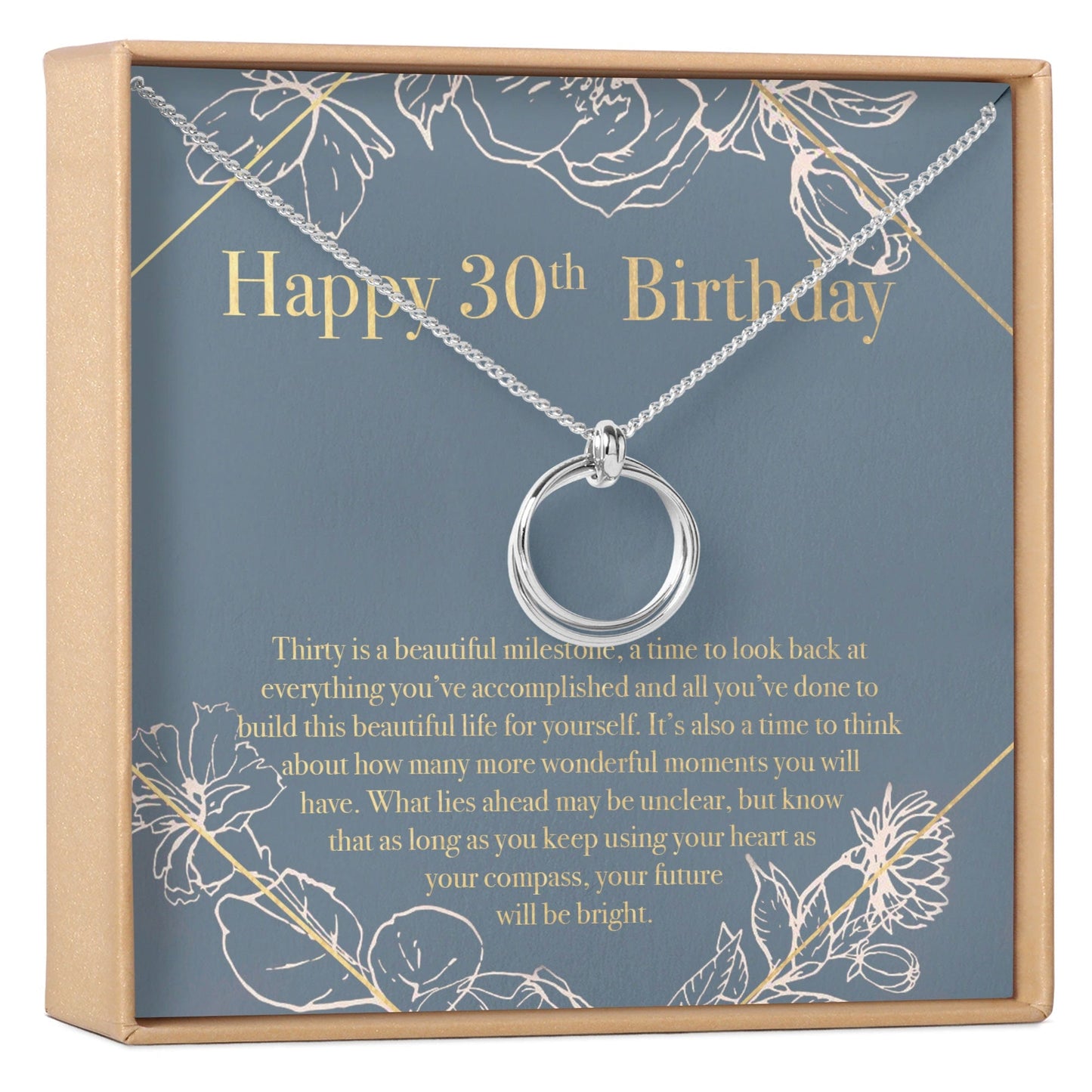 30th Birthday Necklace, Multiple Styles