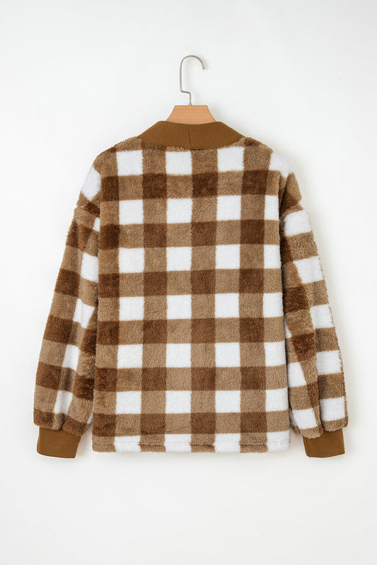 Amora Sherpa Loose Knit Cardigan