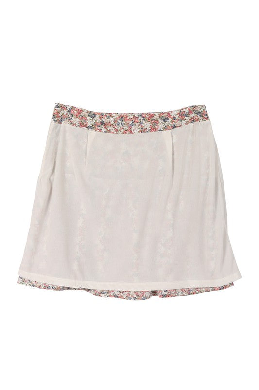 Tierd floral skirt - bottom