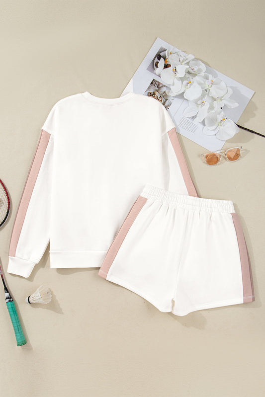 Colorblock Patchwork Top and Shorts Set