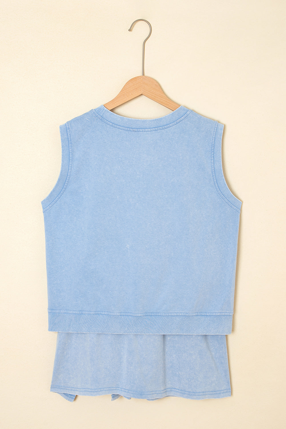 Mineral Wash Tank Top and Lined Split Skirt Set
