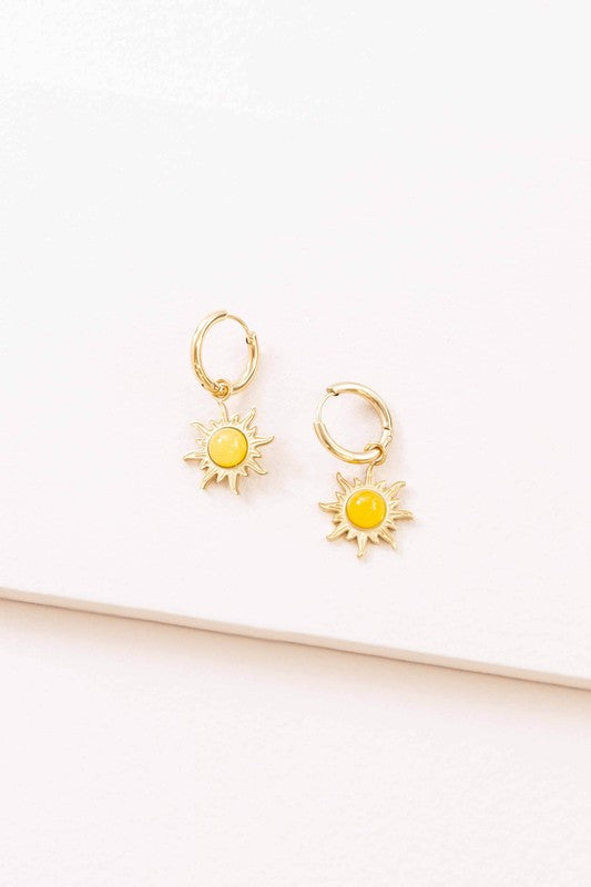 Sunset Hoop Earrings - 14K