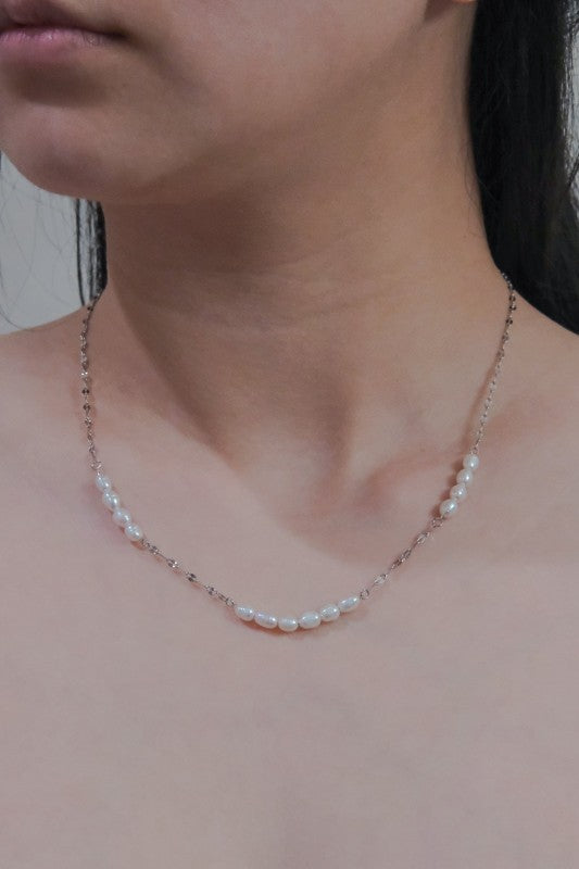 Laguna Pearl Necklace Silver