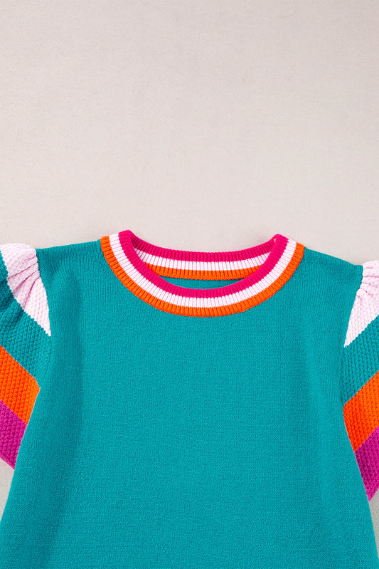 Sophia Flutter Sleeves Knitted Sweater