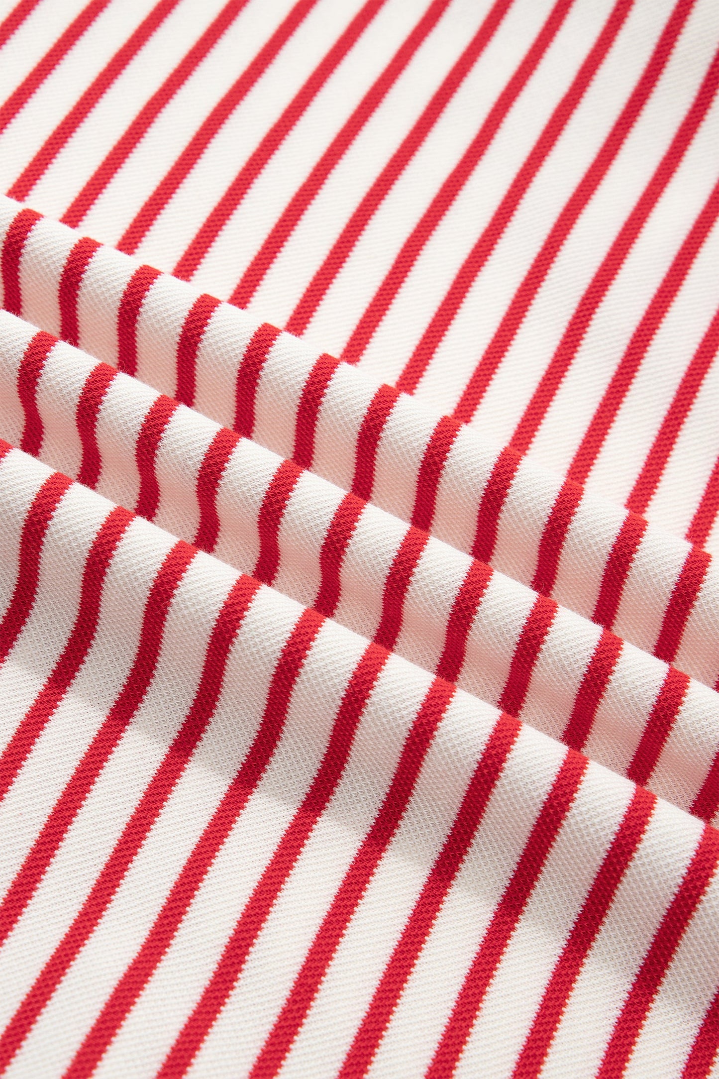 Stripe Quarter Zip Polo Collar T-Shirt Dress