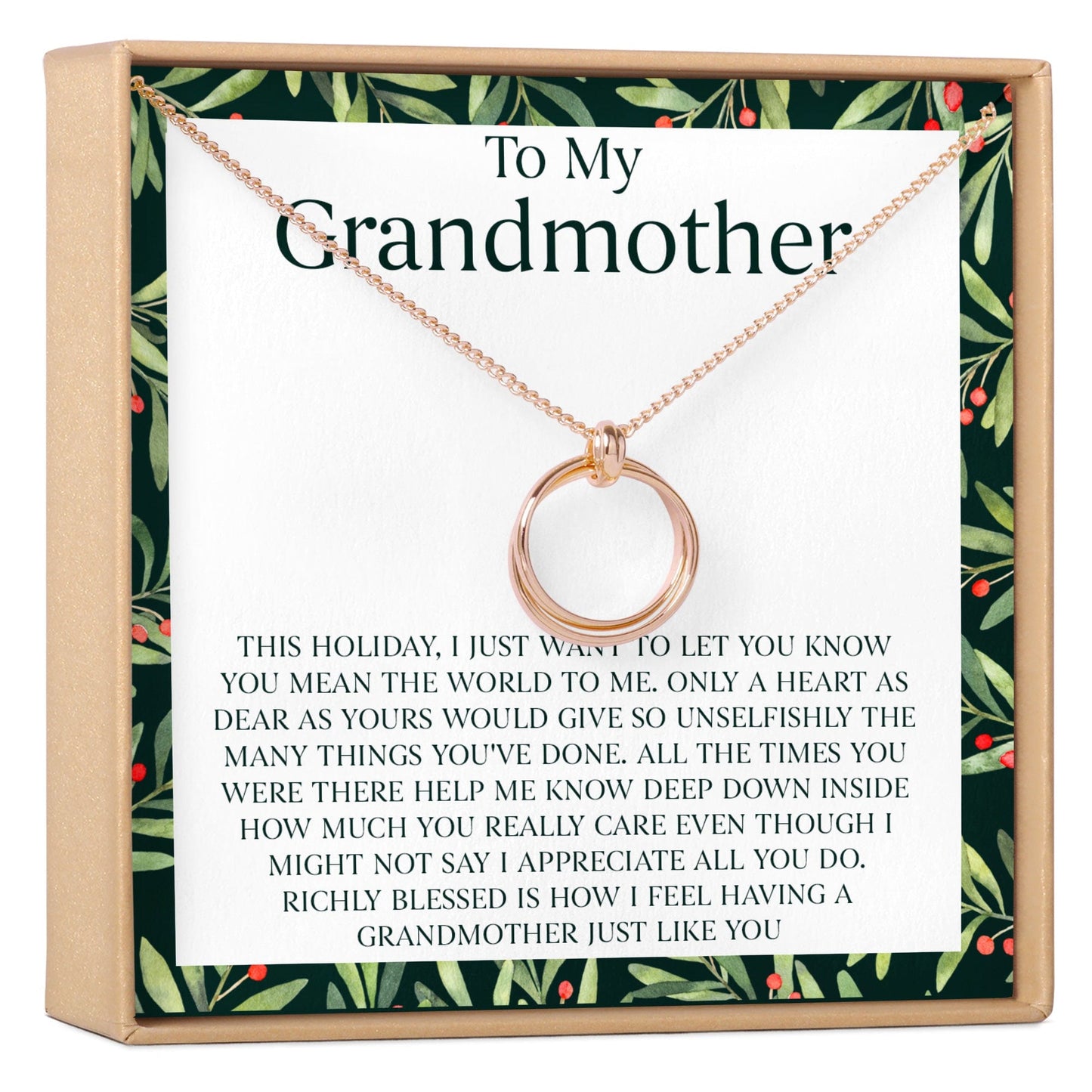 Christmas Gift for Grandmother Necklace, Multiple Styles