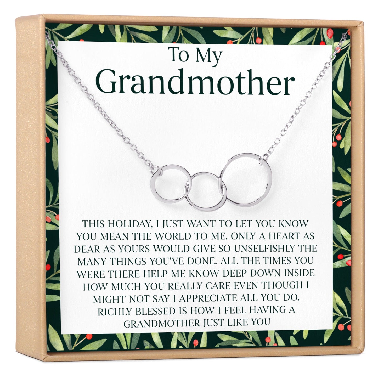 Christmas Gift for Grandmother Necklace, Multiple Styles