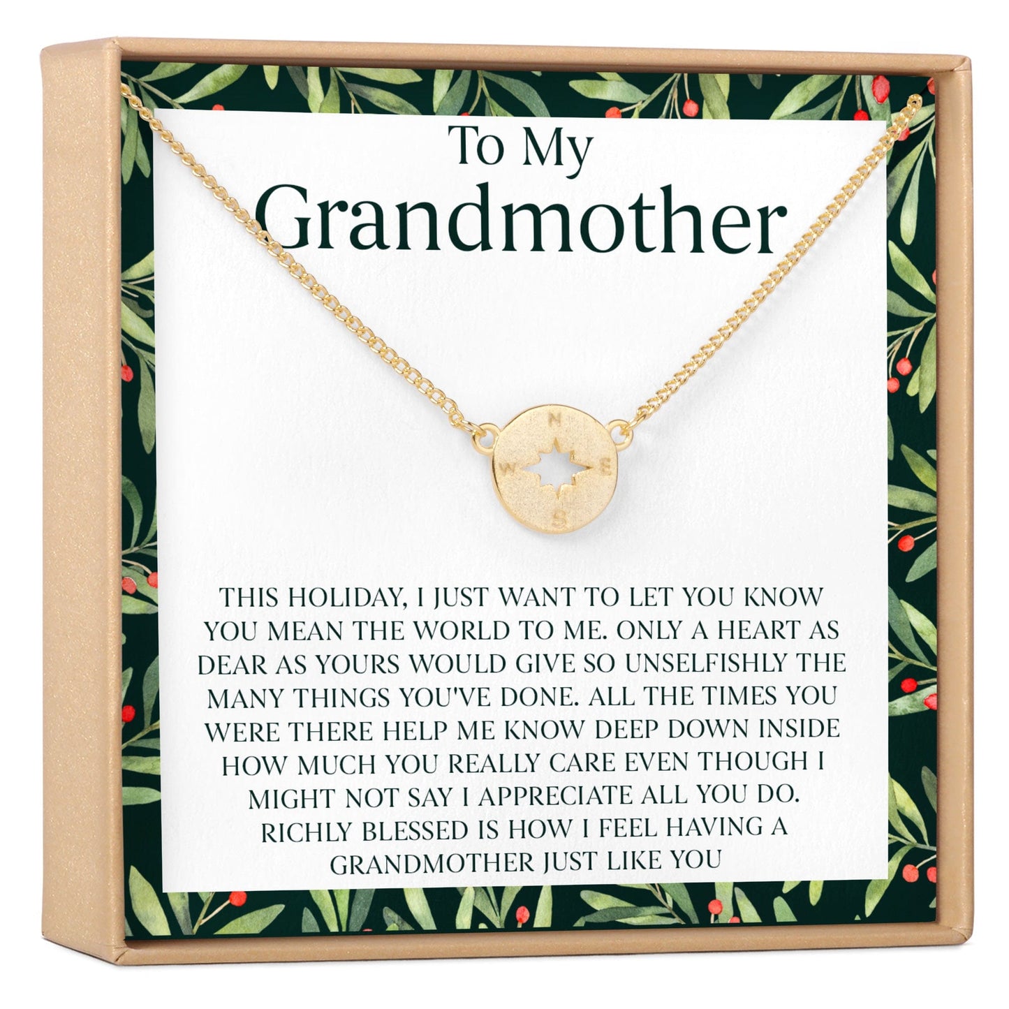 Christmas Gift for Grandmother Necklace, Multiple Styles