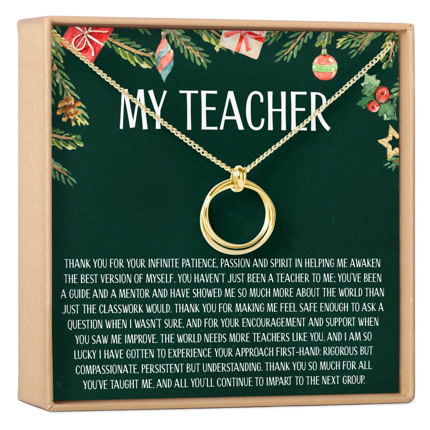 Christmas Gift for Teacher Necklace, Multiple Styles