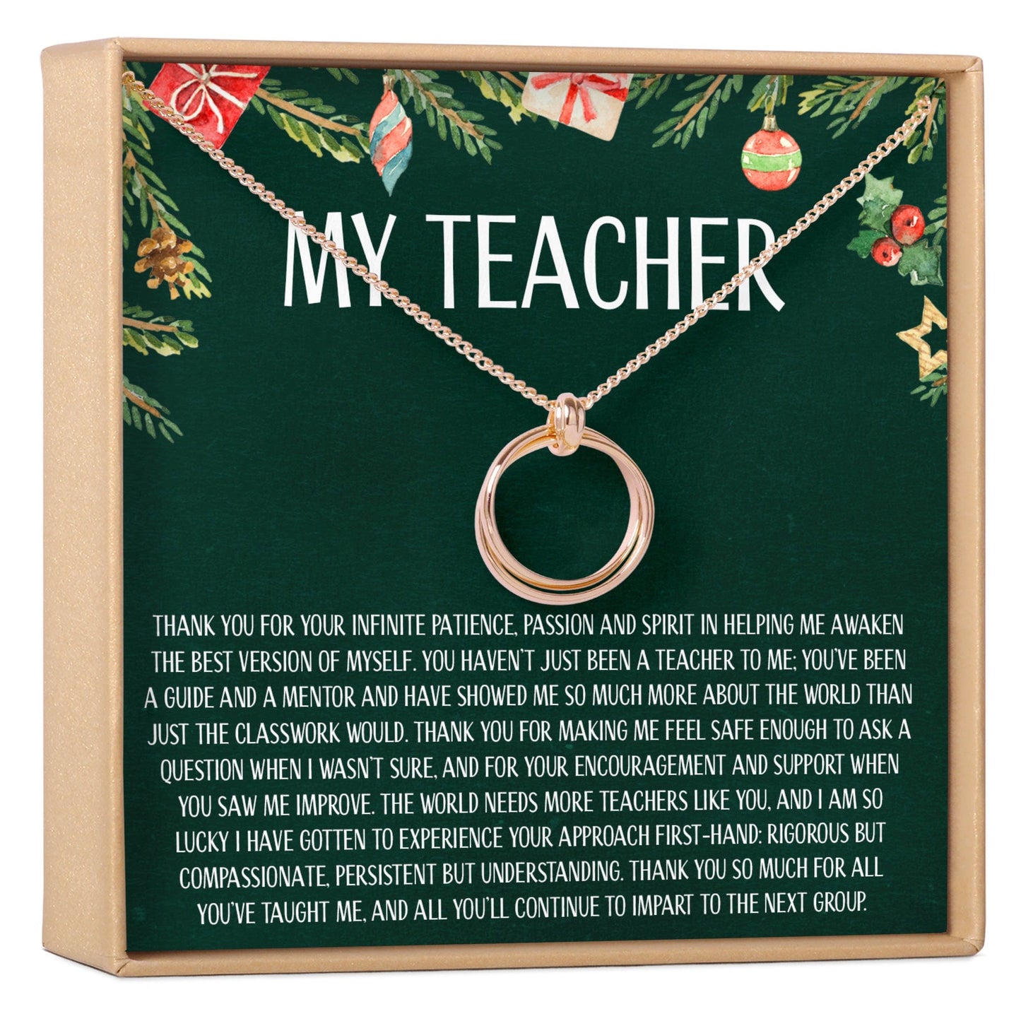 Christmas Gift for Teacher Necklace, Multiple Styles