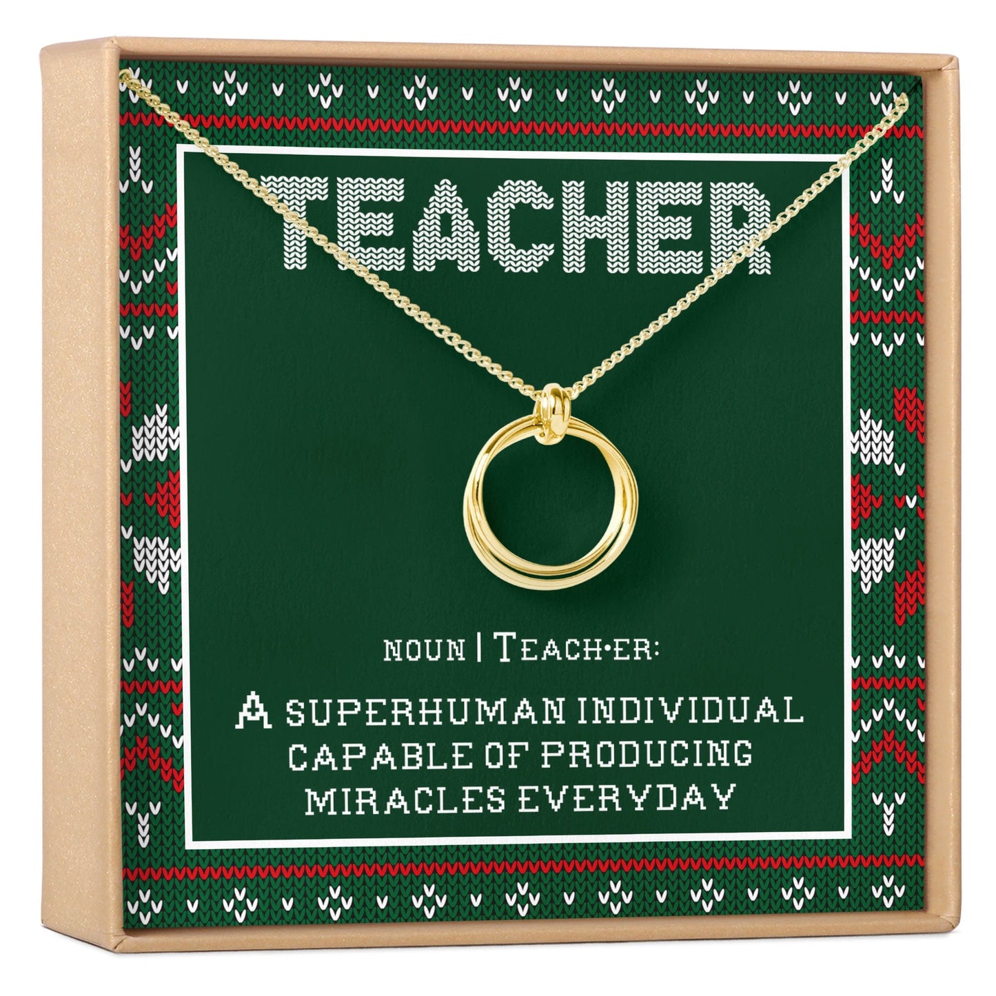 Christmas Gift for Teacher Necklace, Multiple Styles