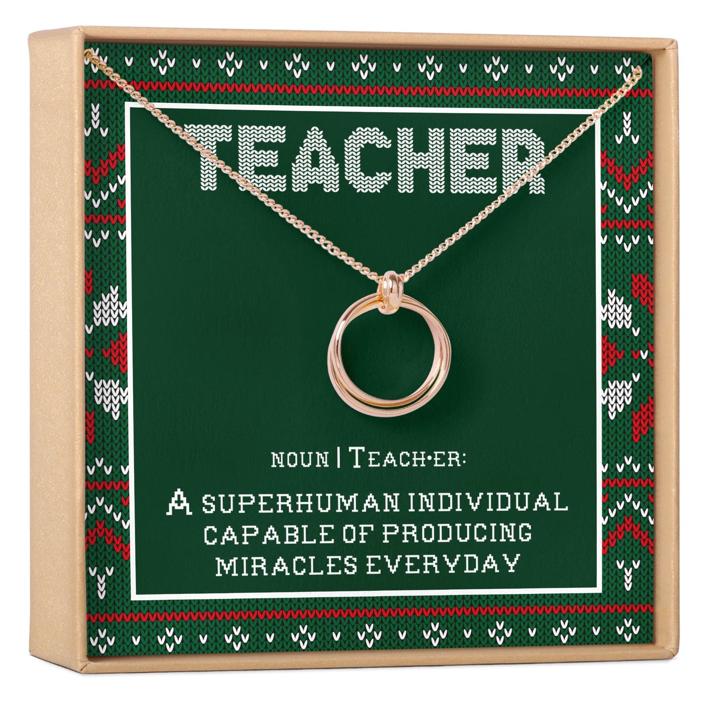 Christmas Gift for Teacher Necklace, Multiple Styles