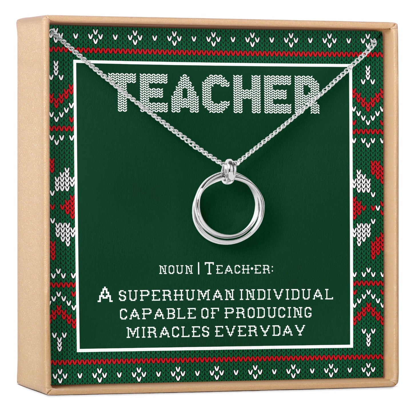 Christmas Gift for Teacher Necklace, Multiple Styles