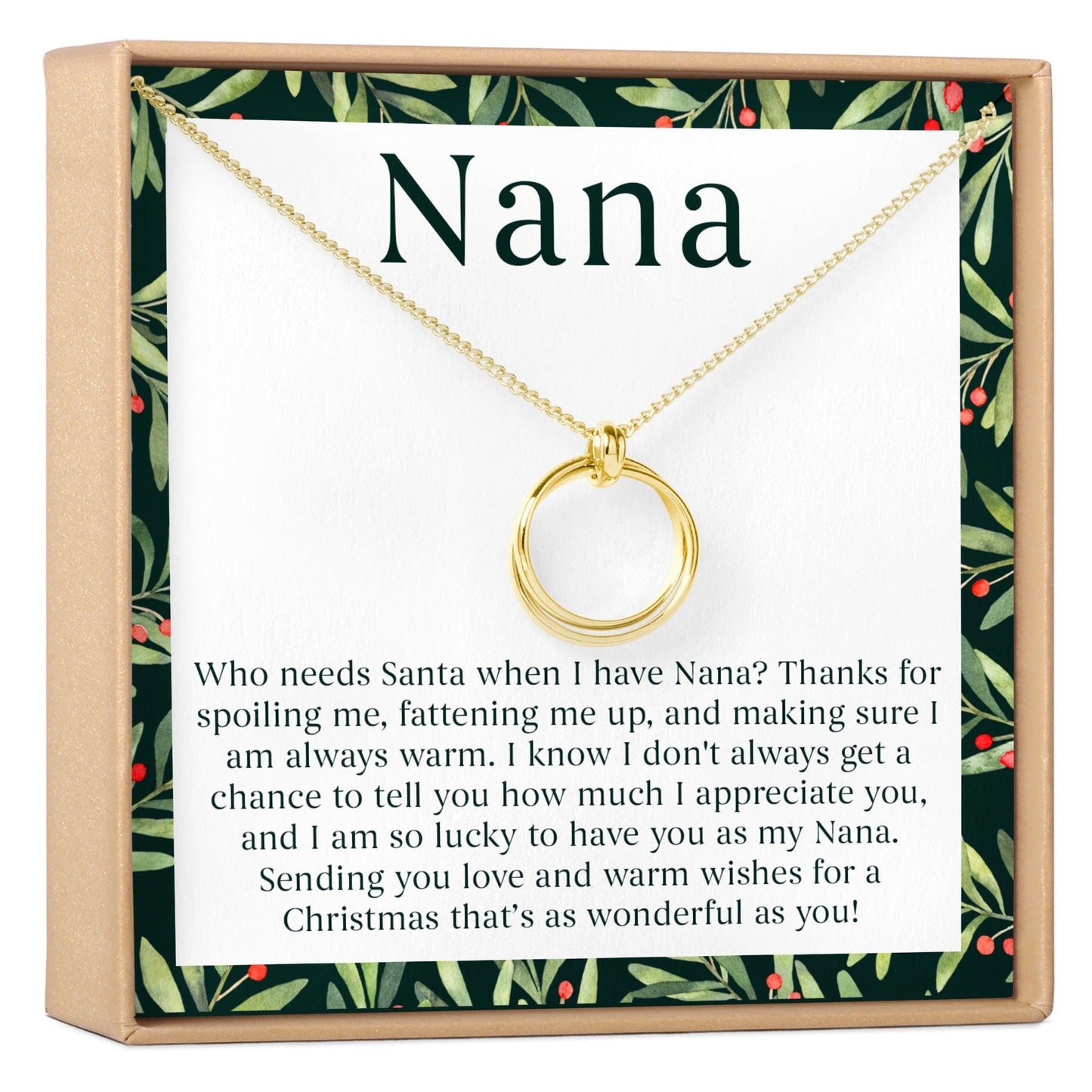 Christmas Gift For Nana Necklace, Multiple Styles
