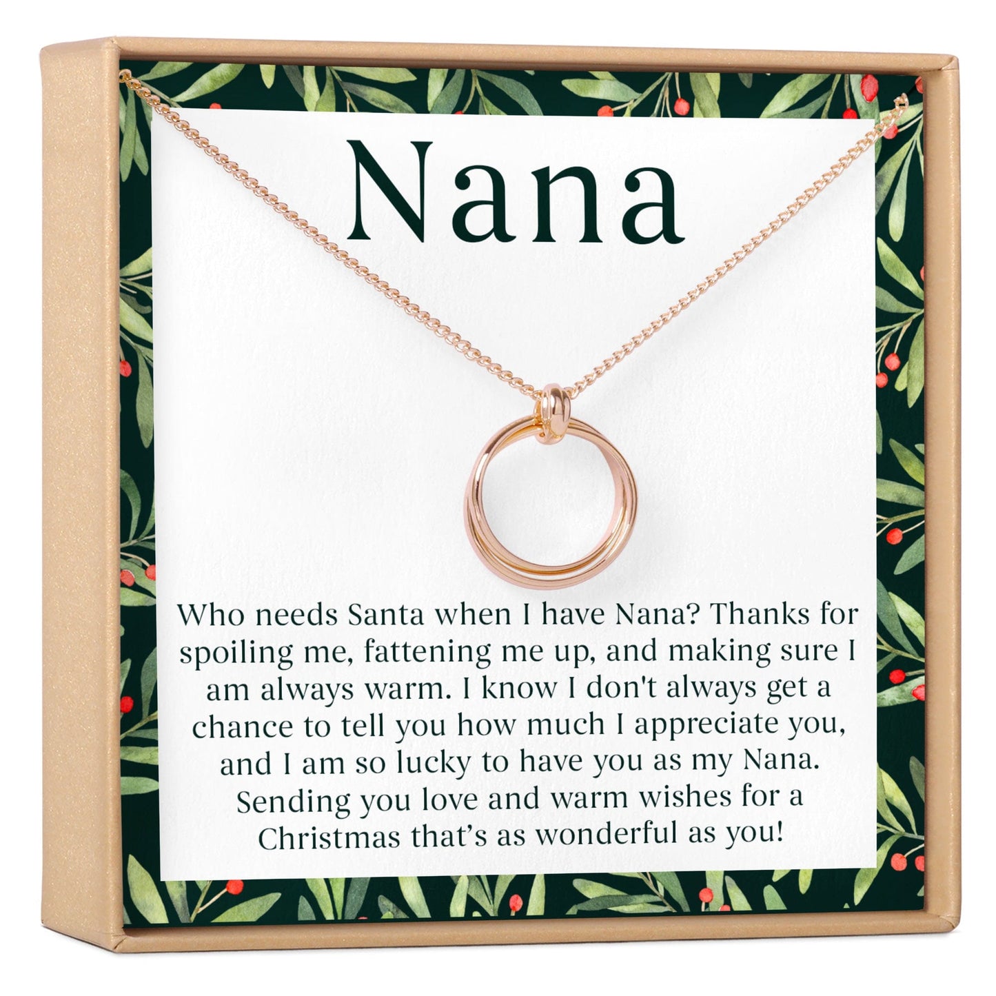 Christmas Gift For Nana Necklace, Multiple Styles