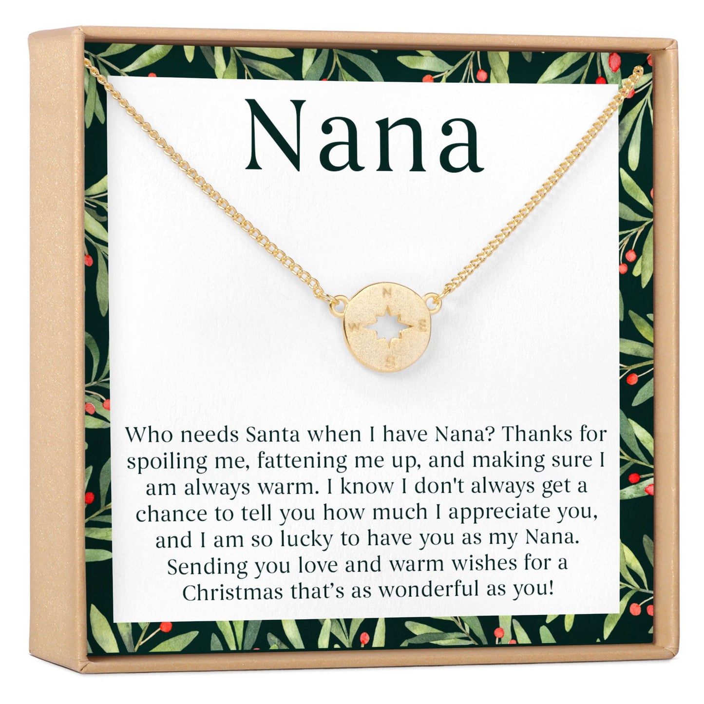 Christmas Gift For Nana Necklace, Multiple Styles