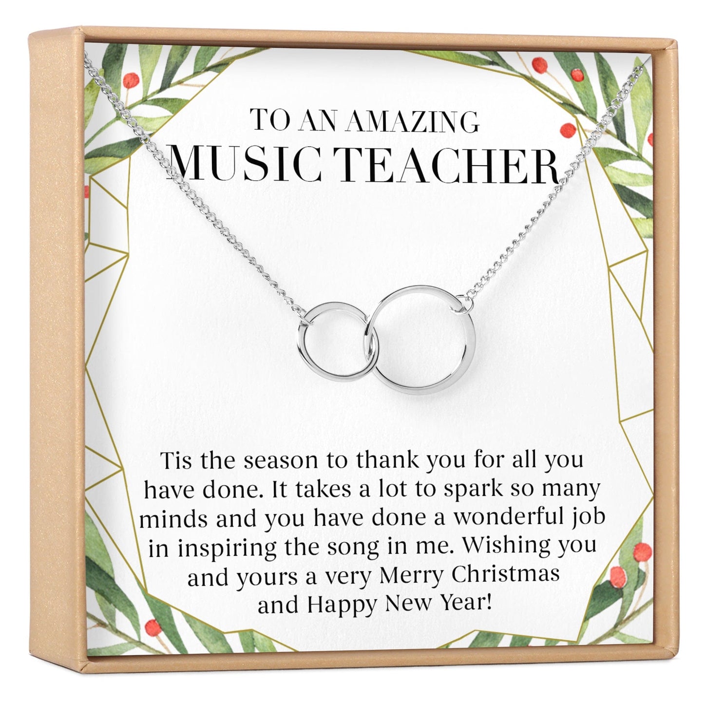 Christmas Gift for Music Teacher Necklace, Multiple Styles