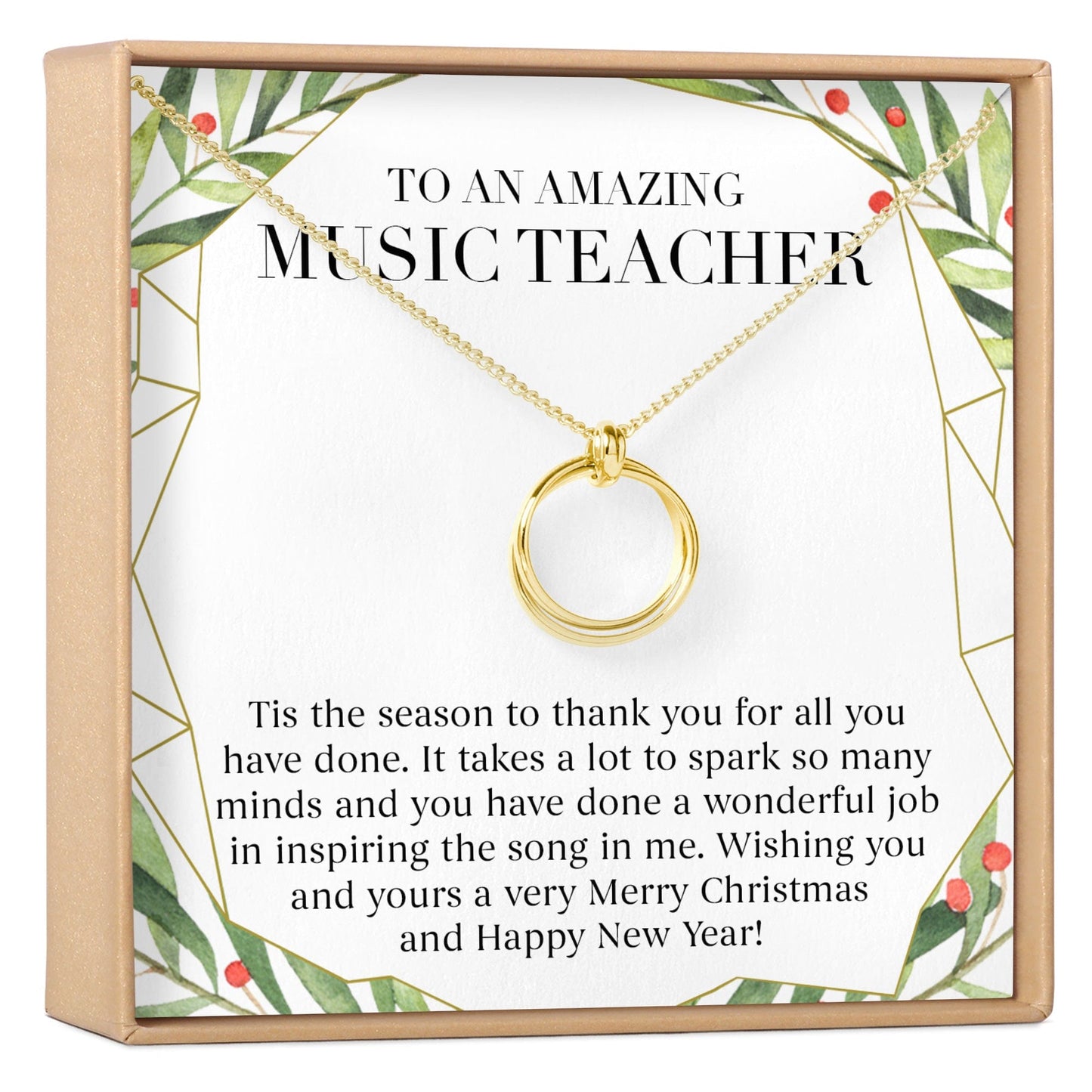 Christmas Gift for Music Teacher Necklace, Multiple Styles