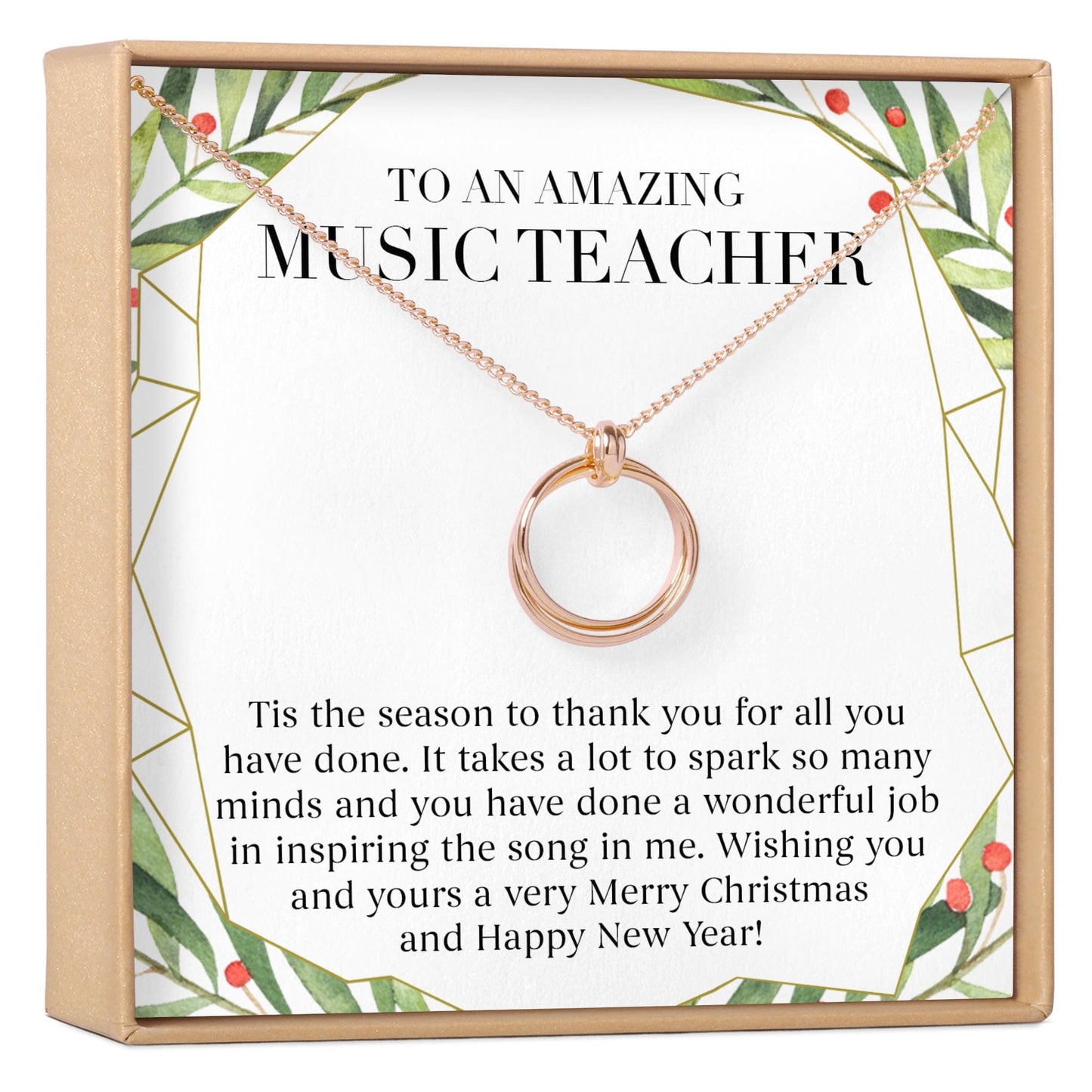 Christmas Gift for Music Teacher Necklace, Multiple Styles