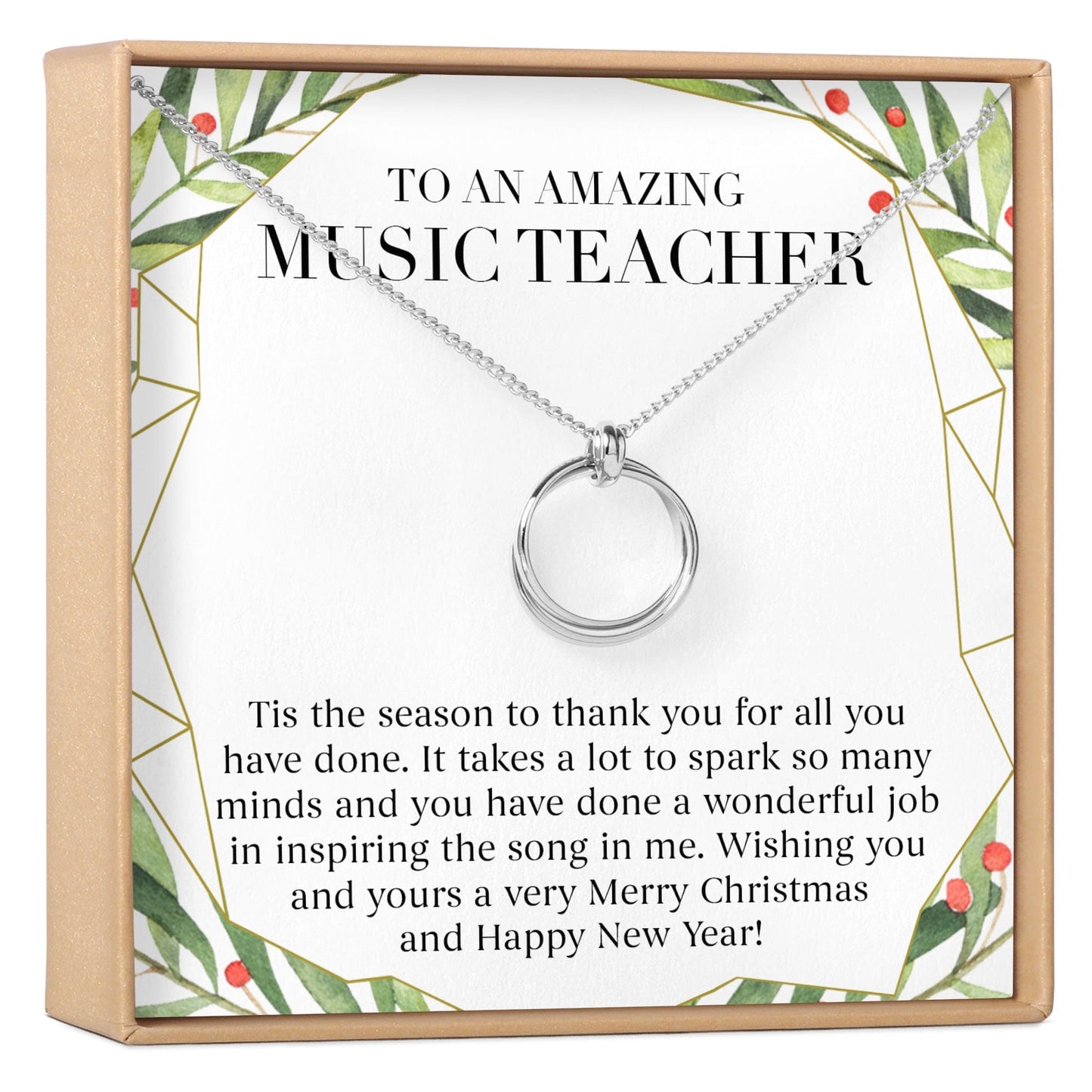 Christmas Gift for Music Teacher Necklace, Multiple Styles
