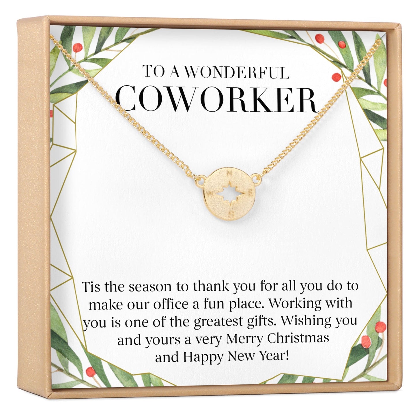 Christmas Gift for Coworker Necklace, Multiple Styles