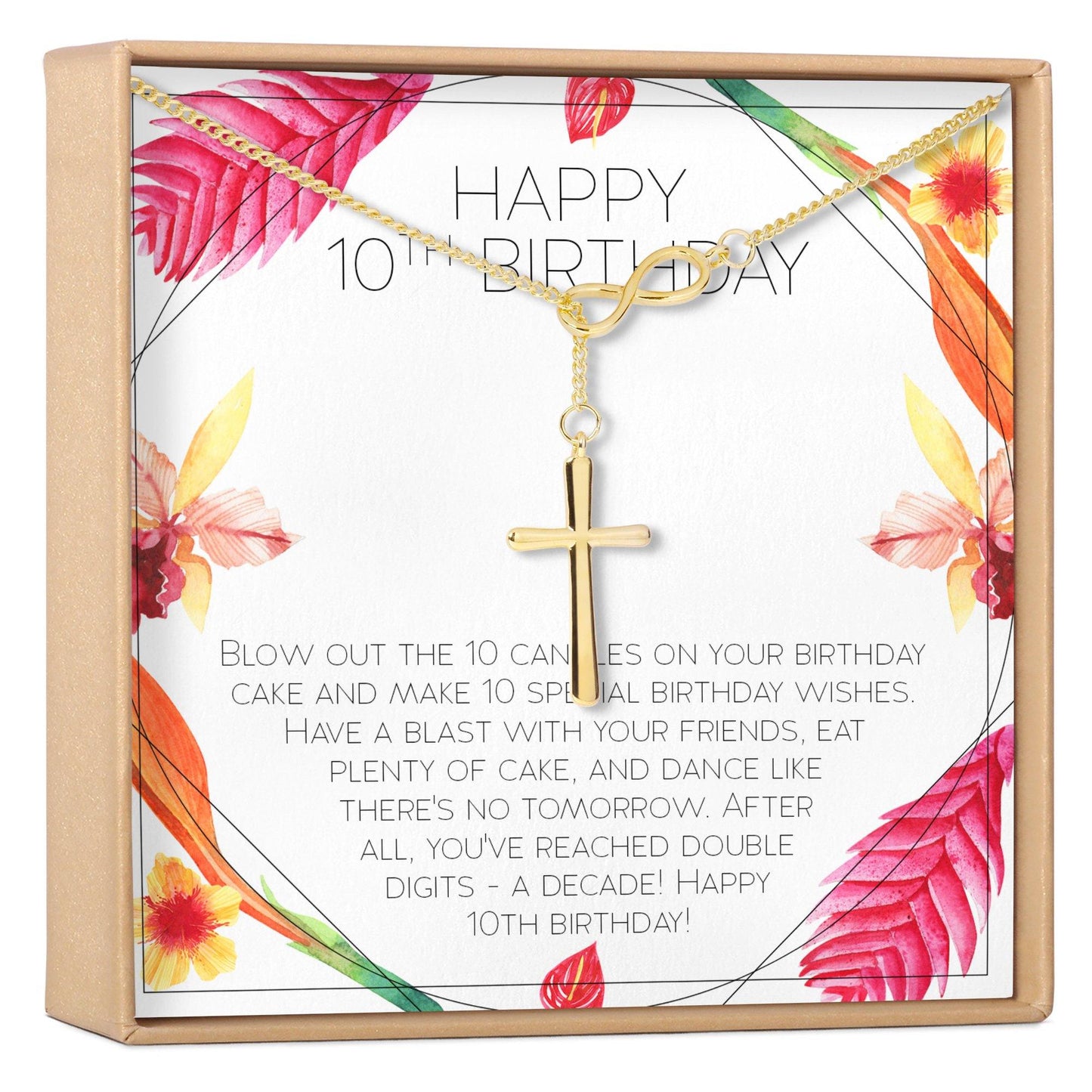 10th Birthday Gift Necklace, Multiple Styles