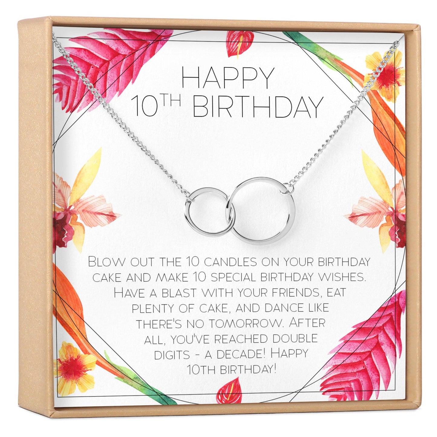 10th Birthday Gift Necklace, Multiple Styles