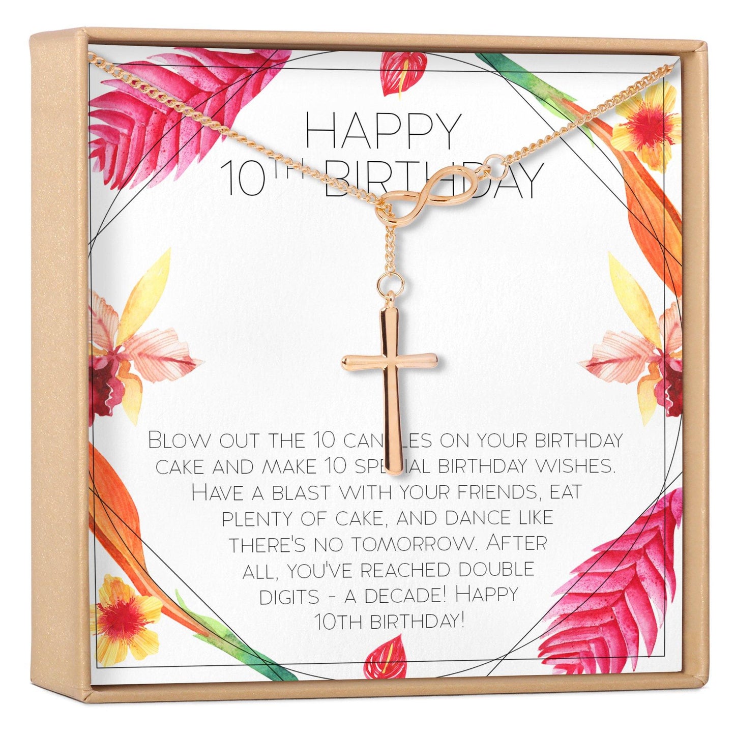 10th Birthday Gift Necklace, Multiple Styles