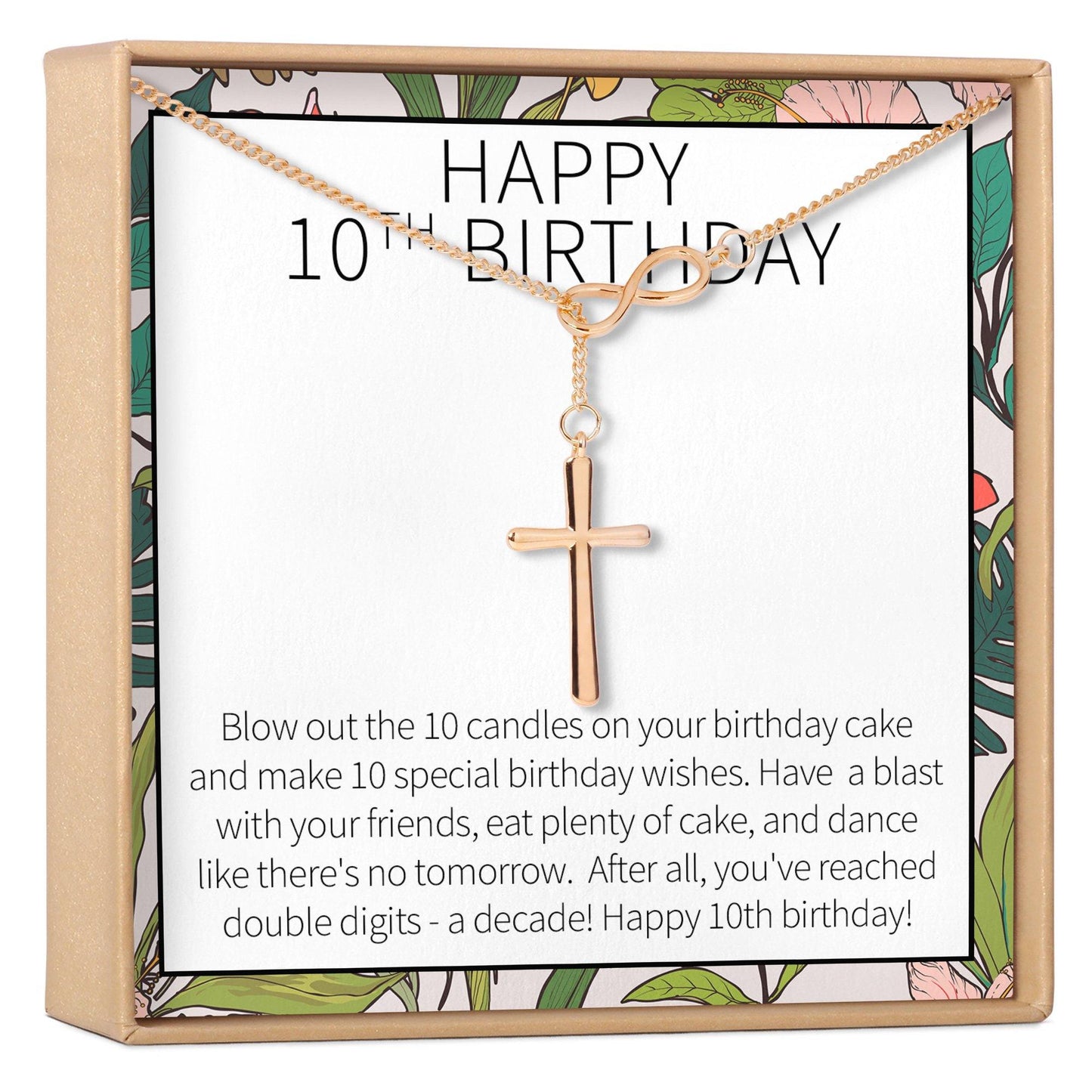 10th Birthday Gift Necklace, Multiple Styles