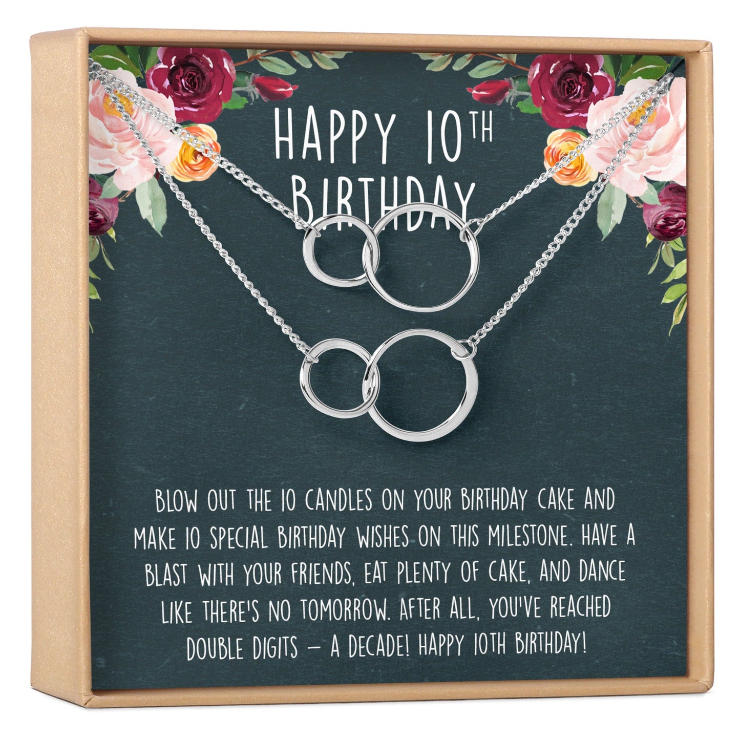 10th Birthday Gift Necklace, Multiple Styles