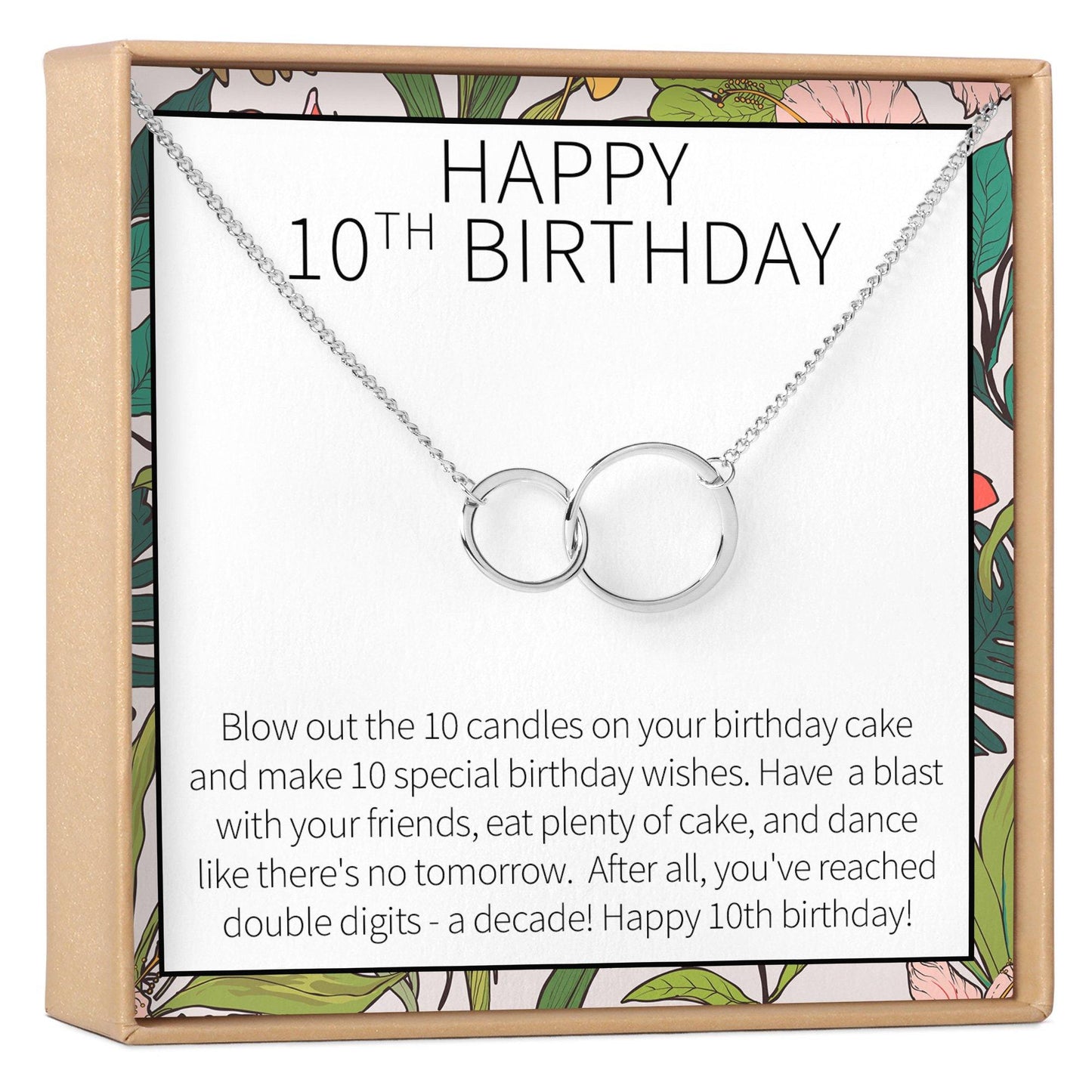 10th Birthday Gift Necklace, Multiple Styles