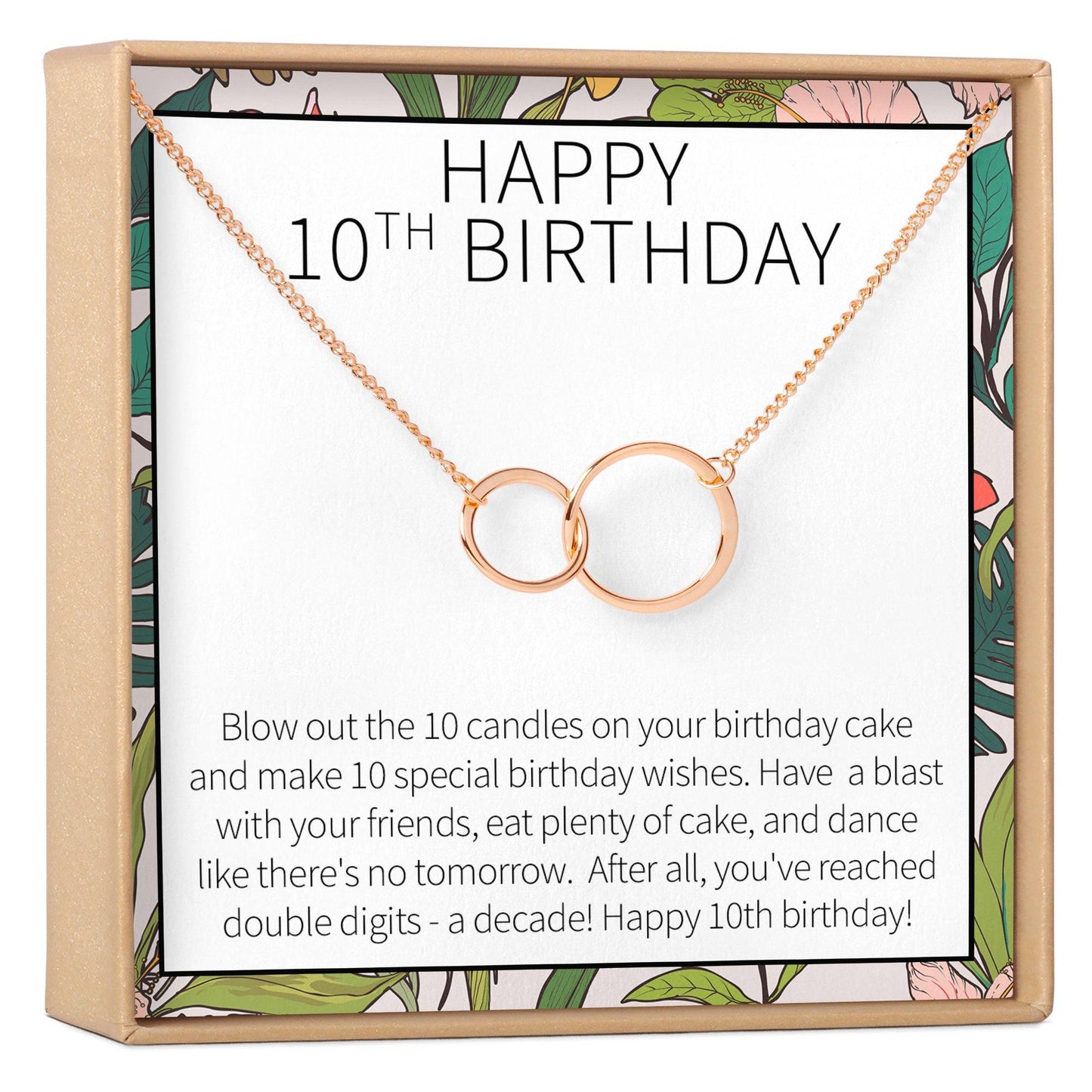 10th Birthday Gift Necklace, Multiple Styles
