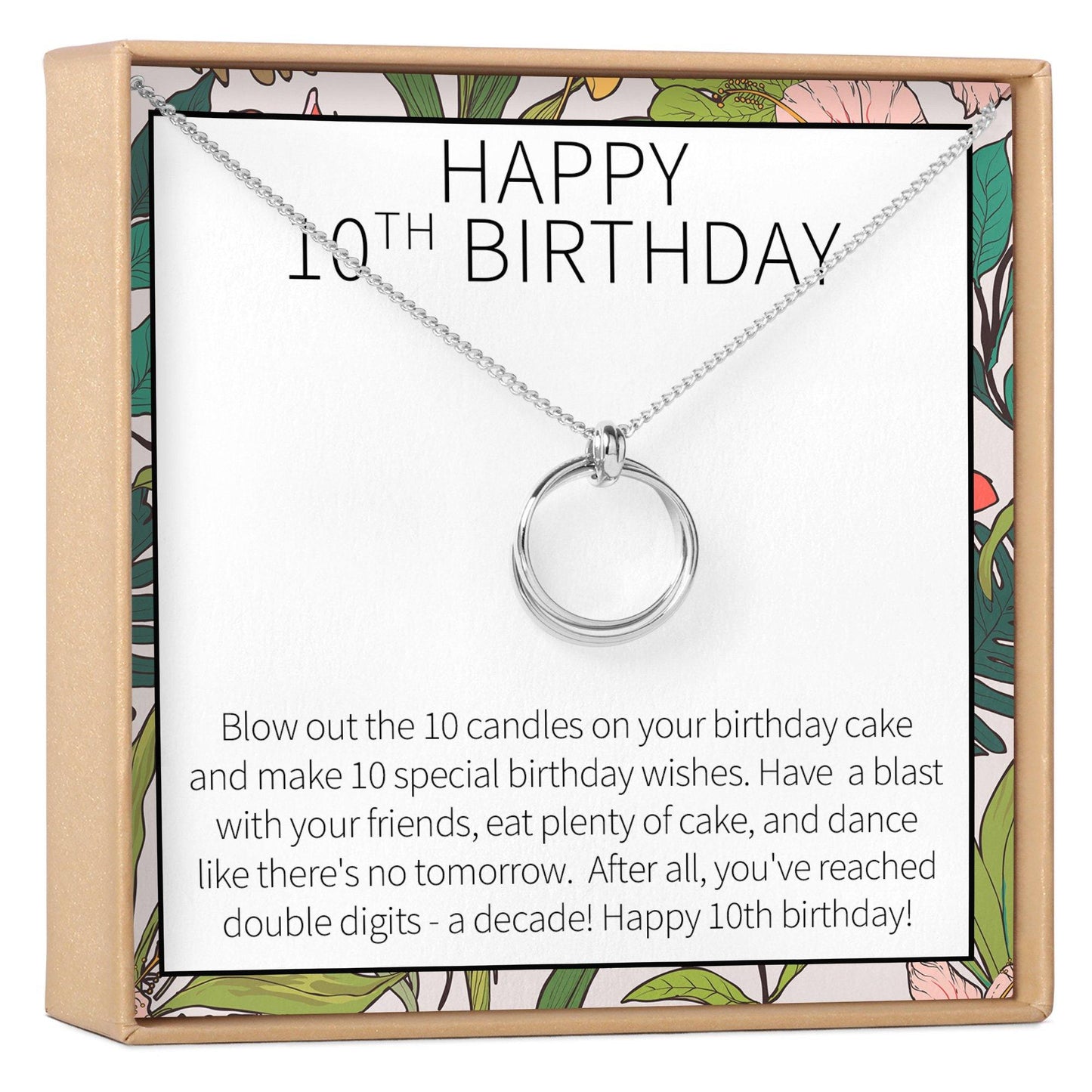 10th Birthday Gift Necklace, Multiple Styles