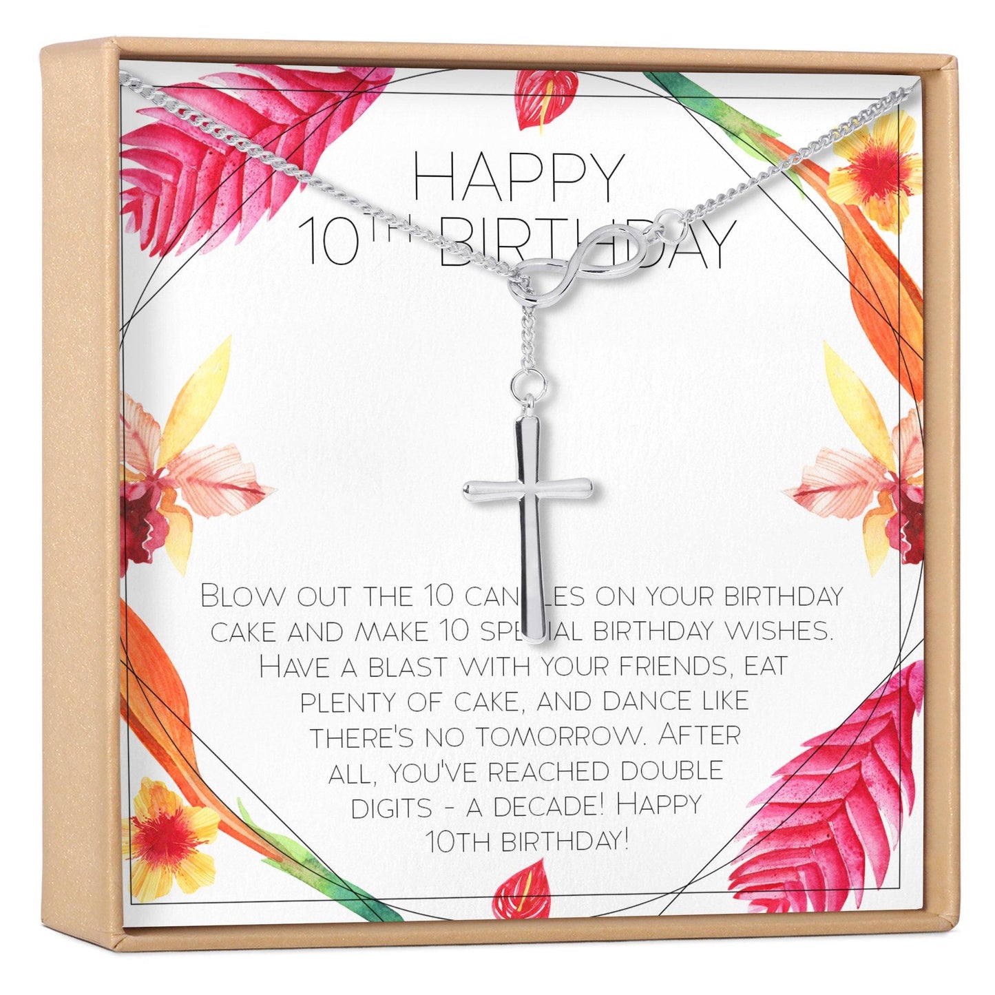 10th Birthday Gift Necklace, Multiple Styles