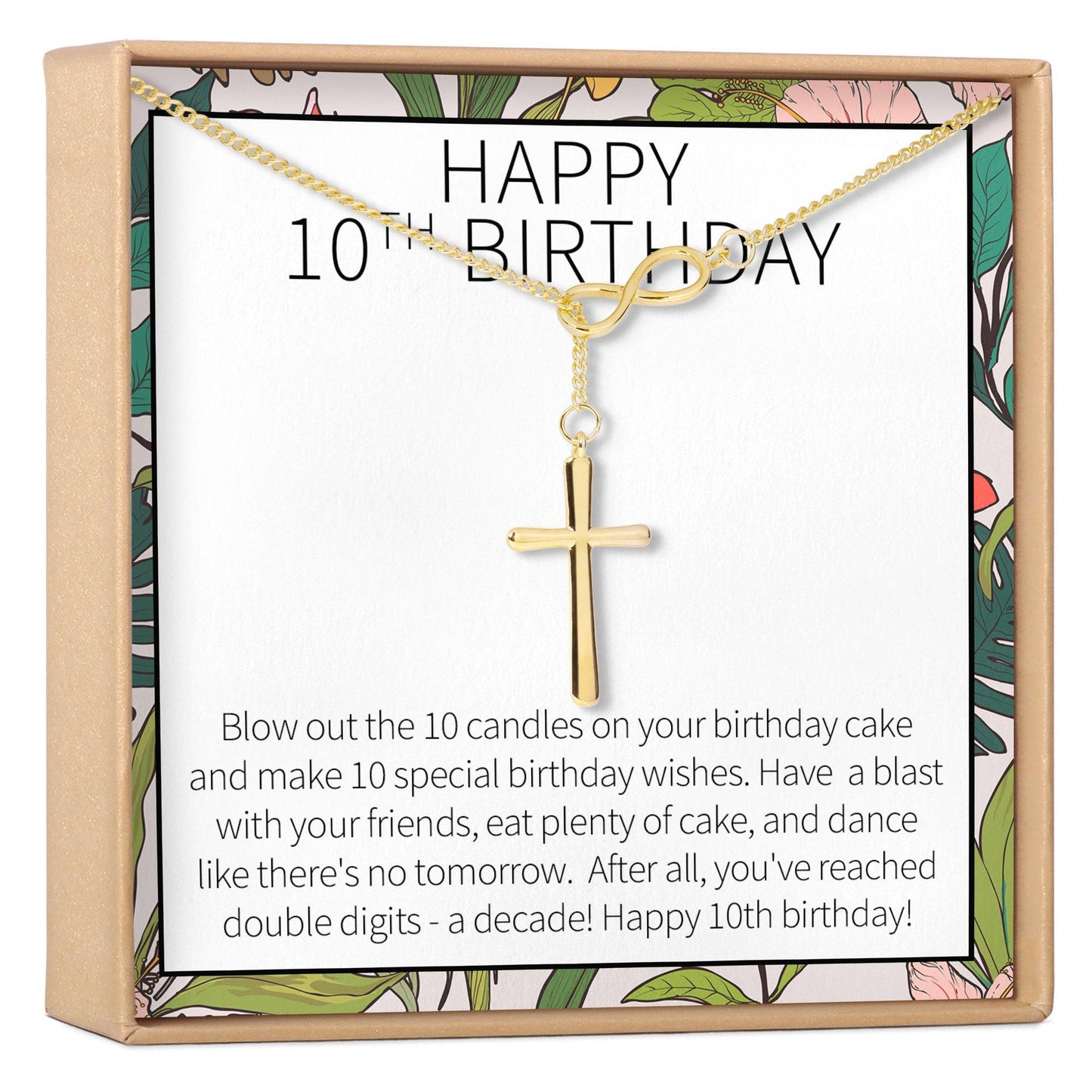 10th Birthday Gift Necklace, Multiple Styles