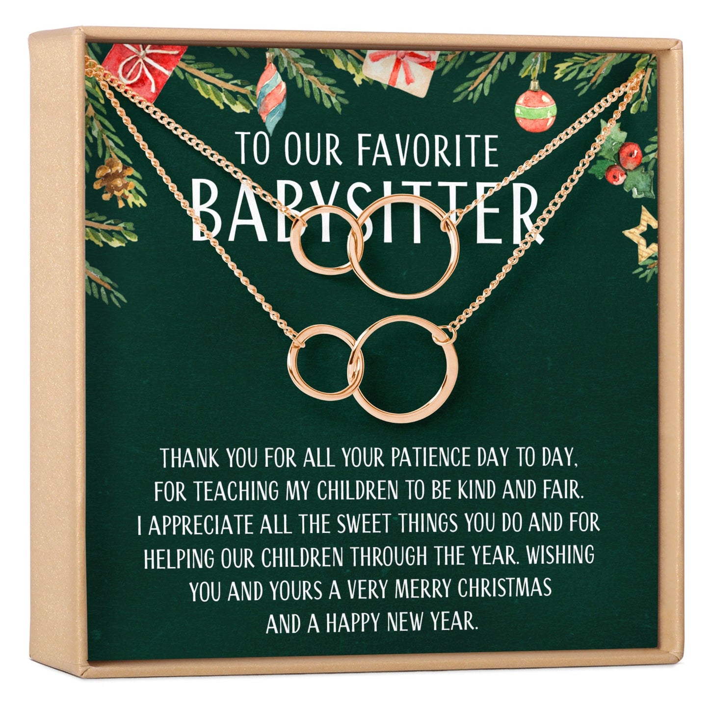 Christmas Gift for Babysitter Necklace, Multiple Styles