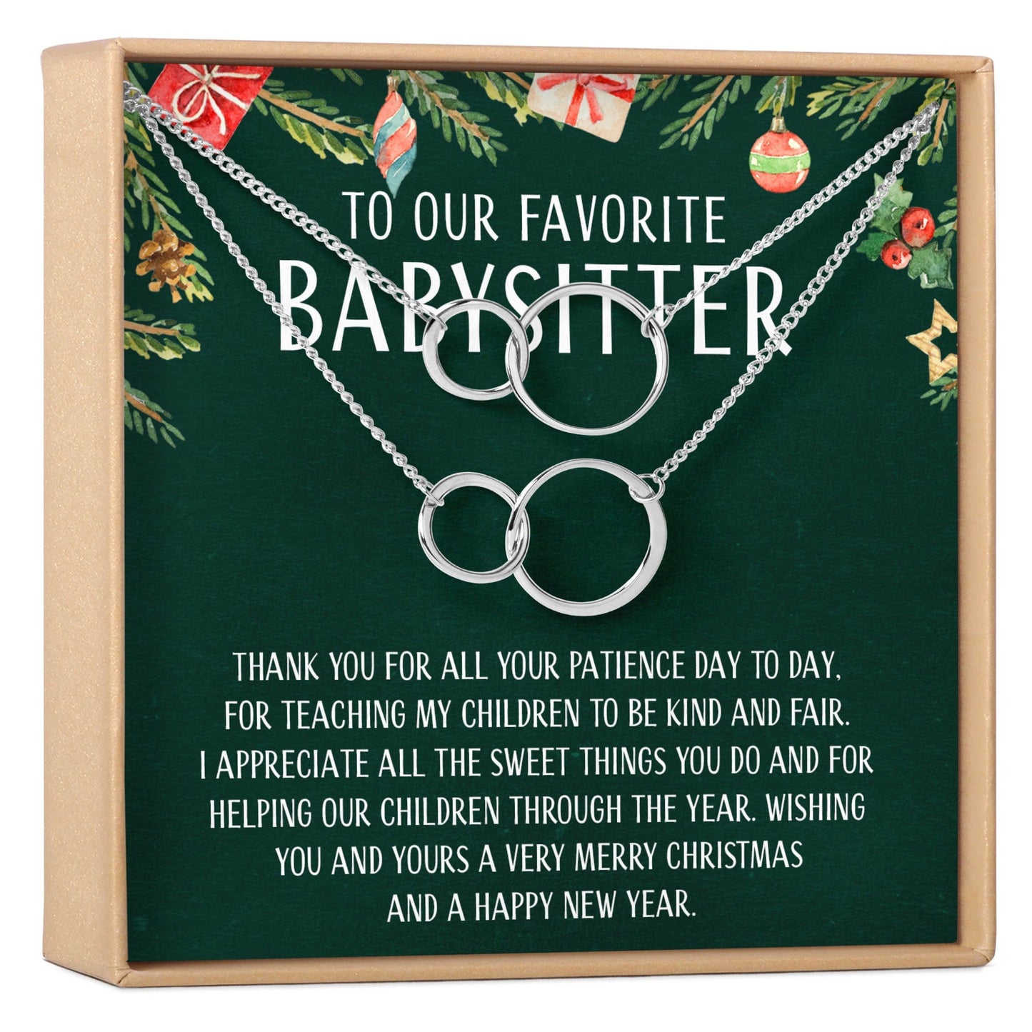 Christmas Gift for Babysitter Necklace, Multiple Styles