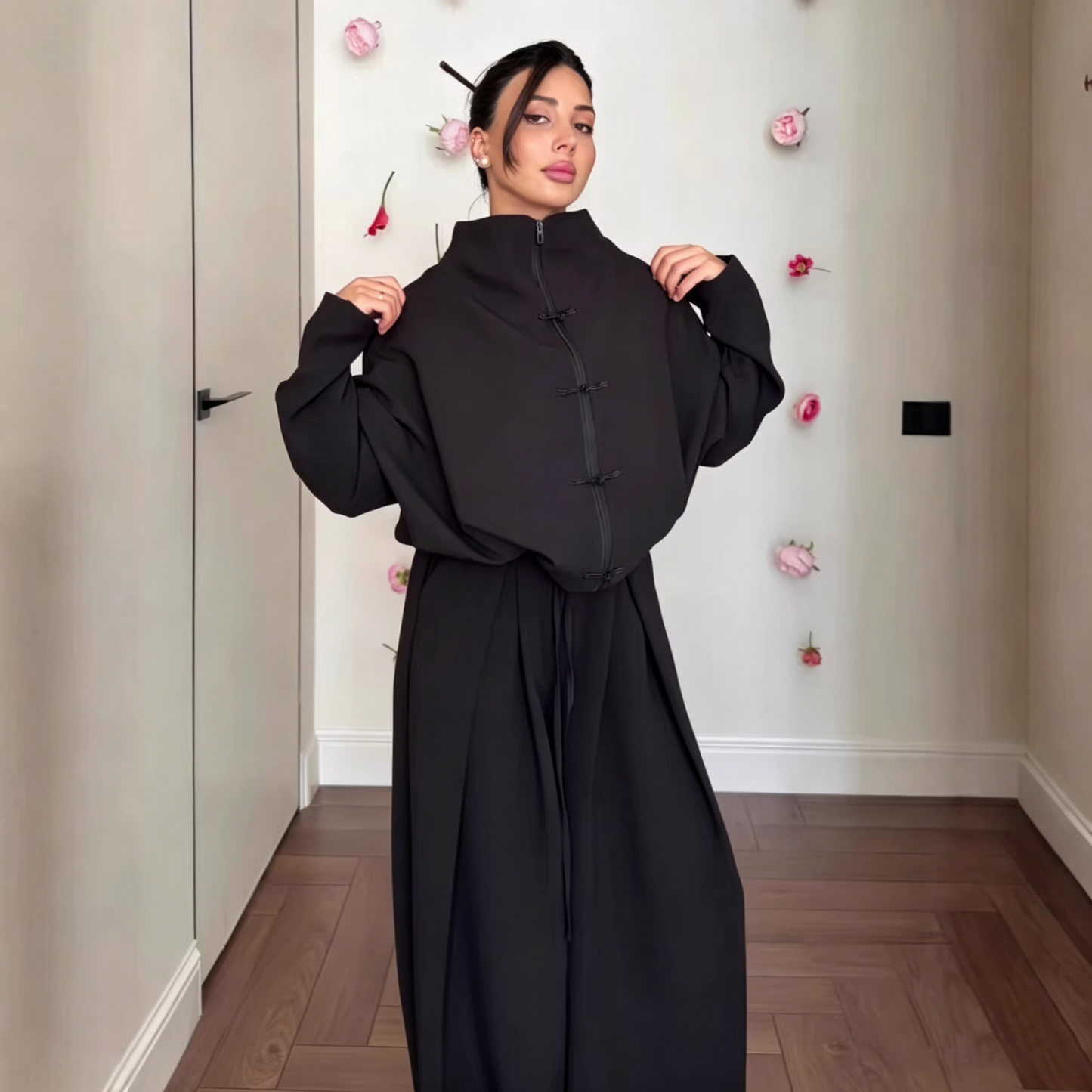 Women's Long Sleeve Cardigan & Pants Set – Casual Two-Piece