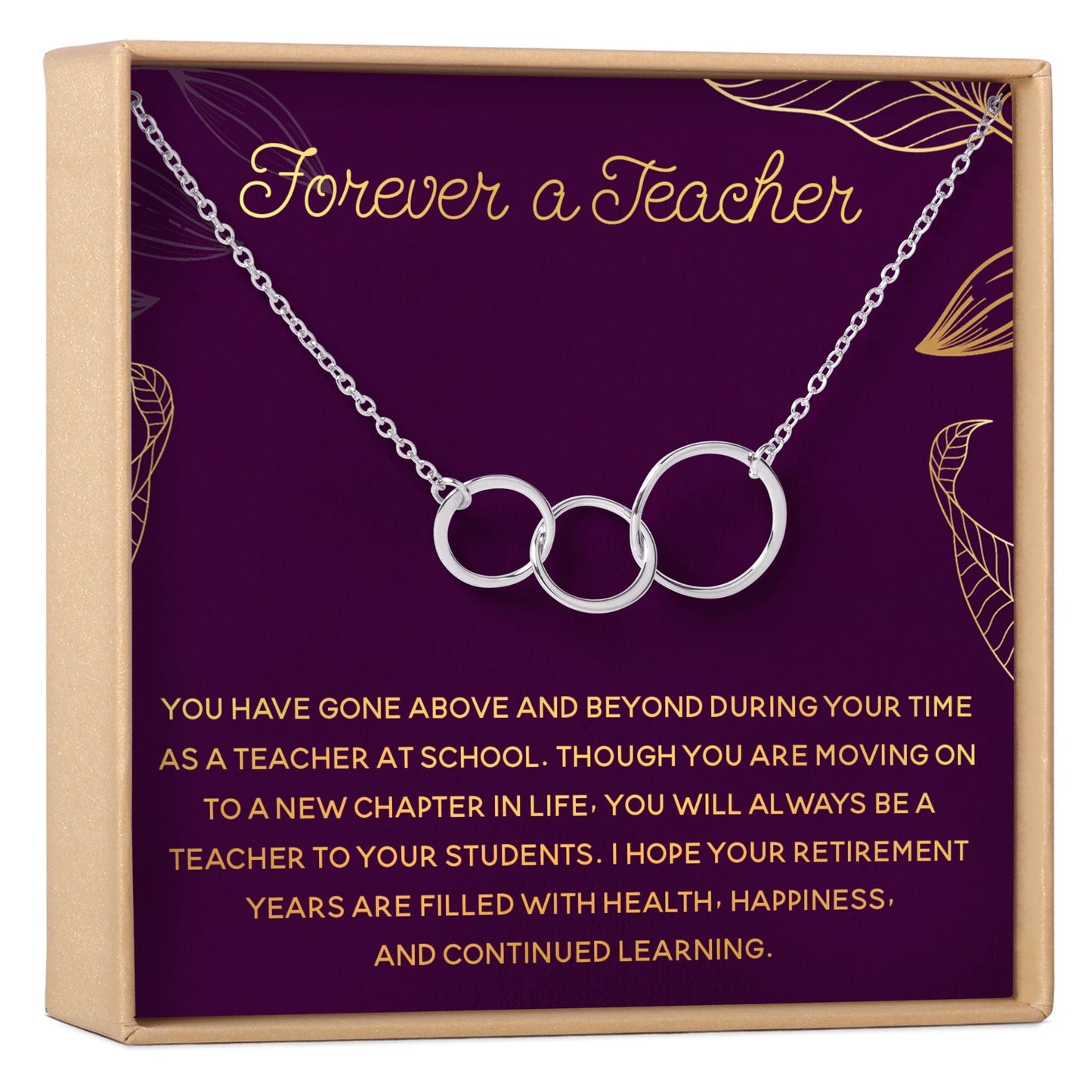 Retiring Teacher Necklace, Multiple Styles Jewelry