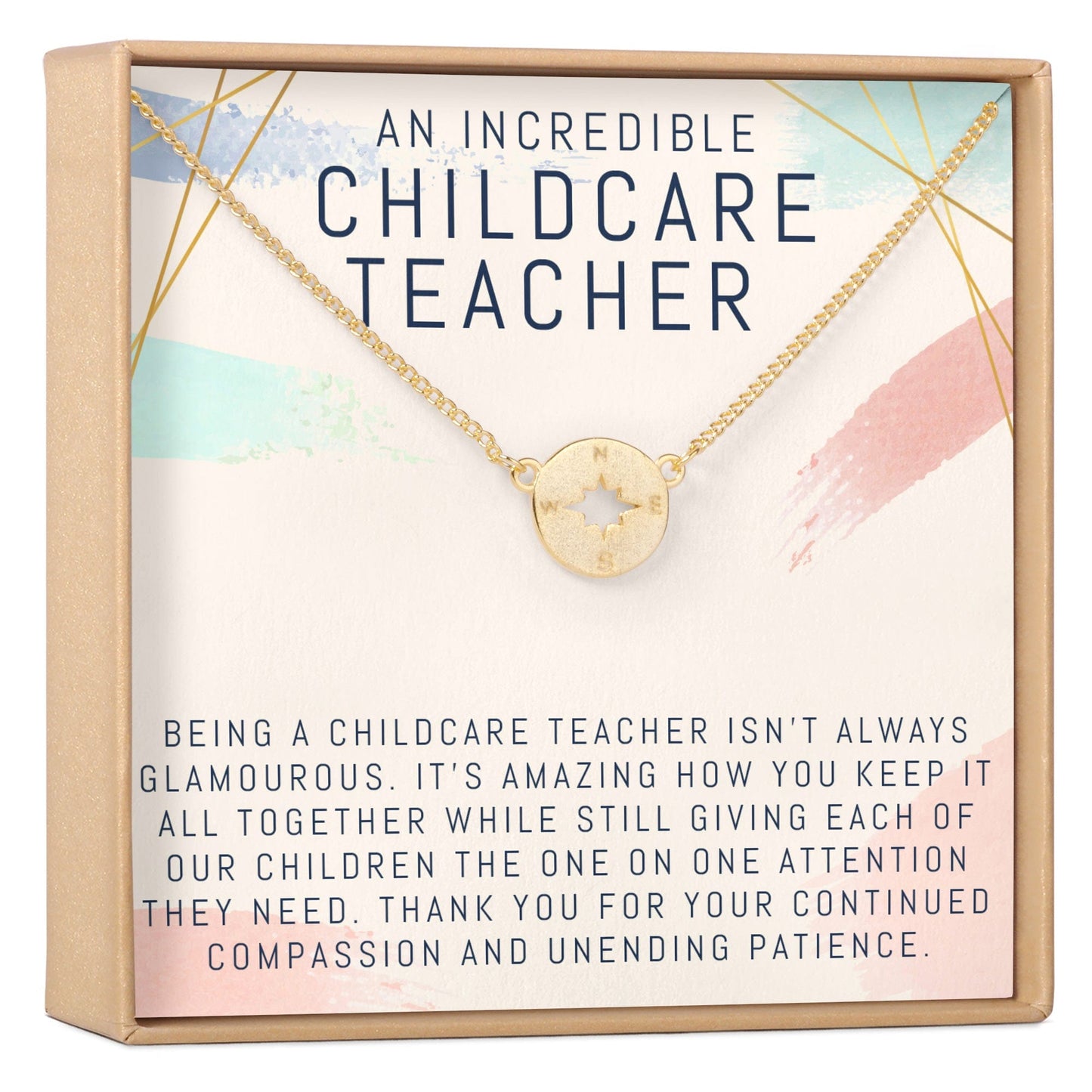 Childcare Teacher Necklace, Multiple Styles Jewelry