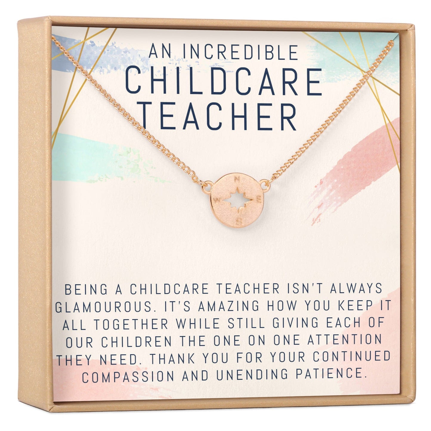 Childcare Teacher Necklace, Multiple Styles Jewelry