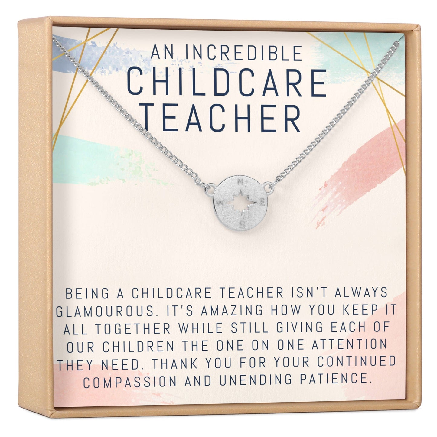 Childcare Teacher Necklace, Multiple Styles Jewelry