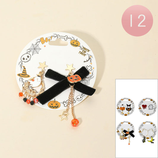 12Pairs - Mismatch Halloween Earrings